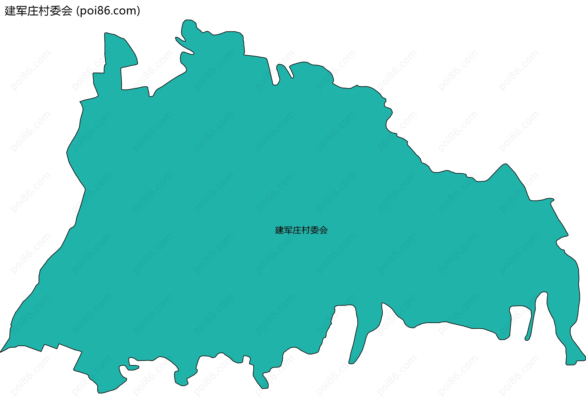 建军庄村委会边界地图