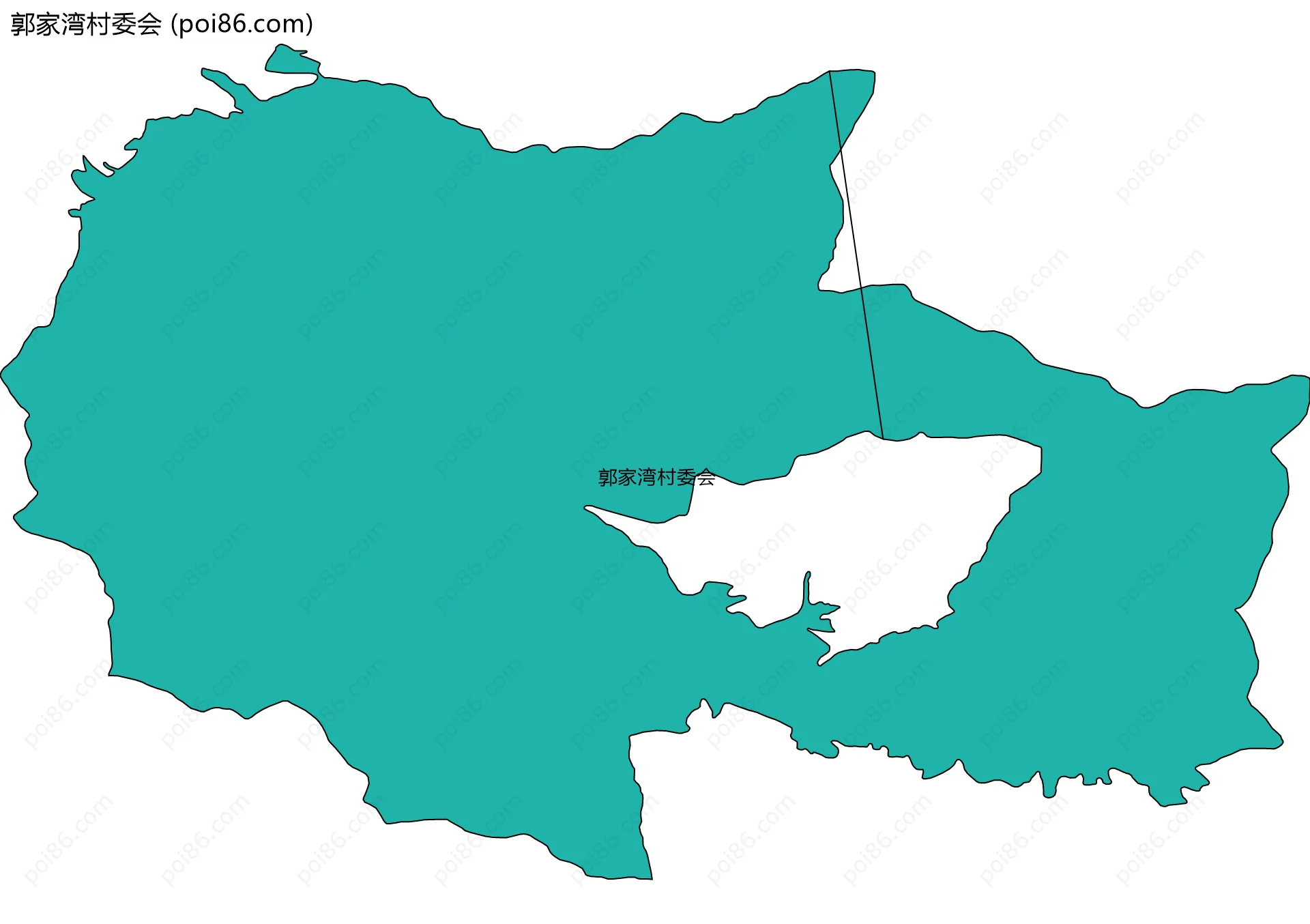 郭家湾村委会边界地图