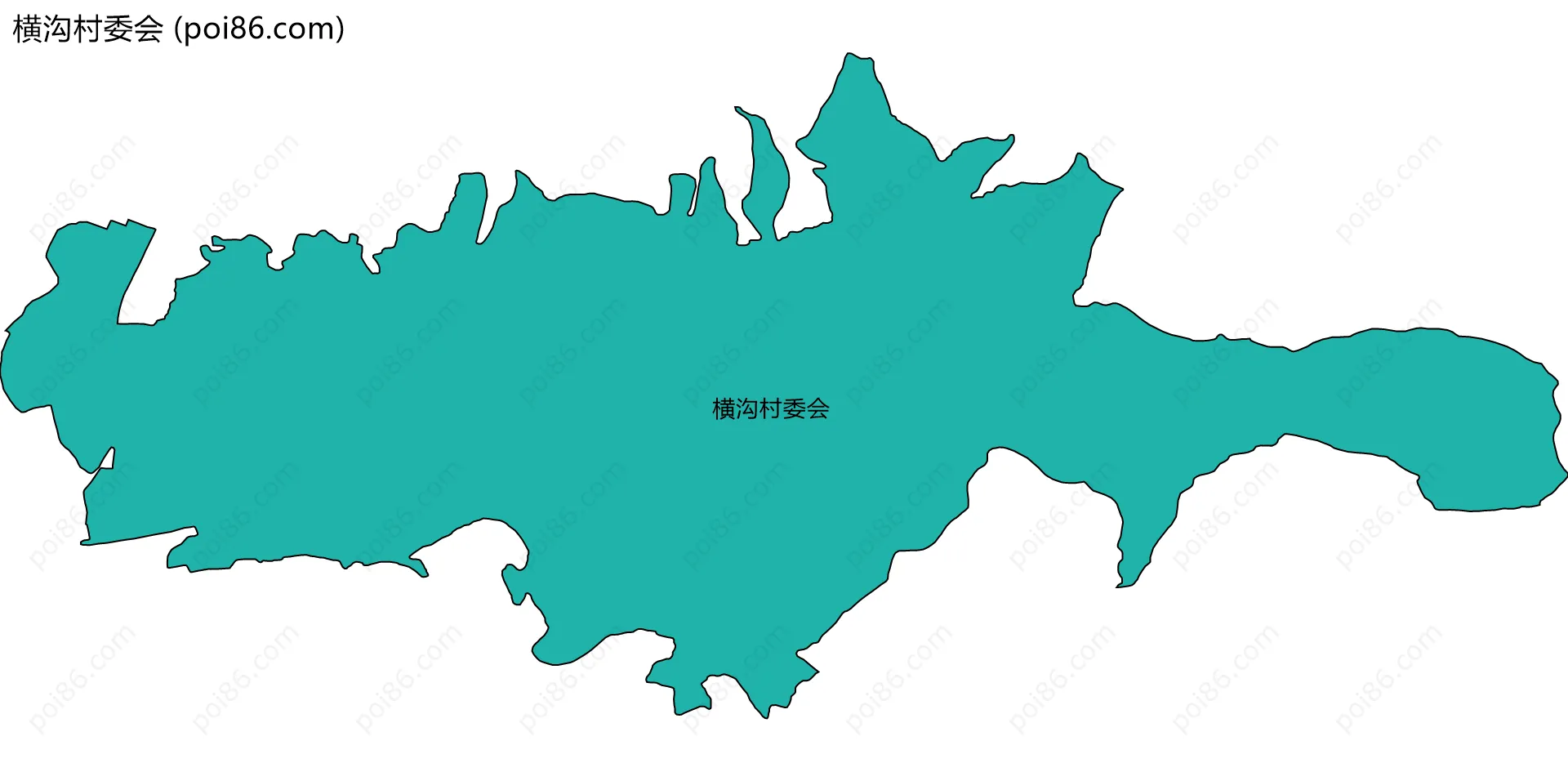 横沟村委会边界地图