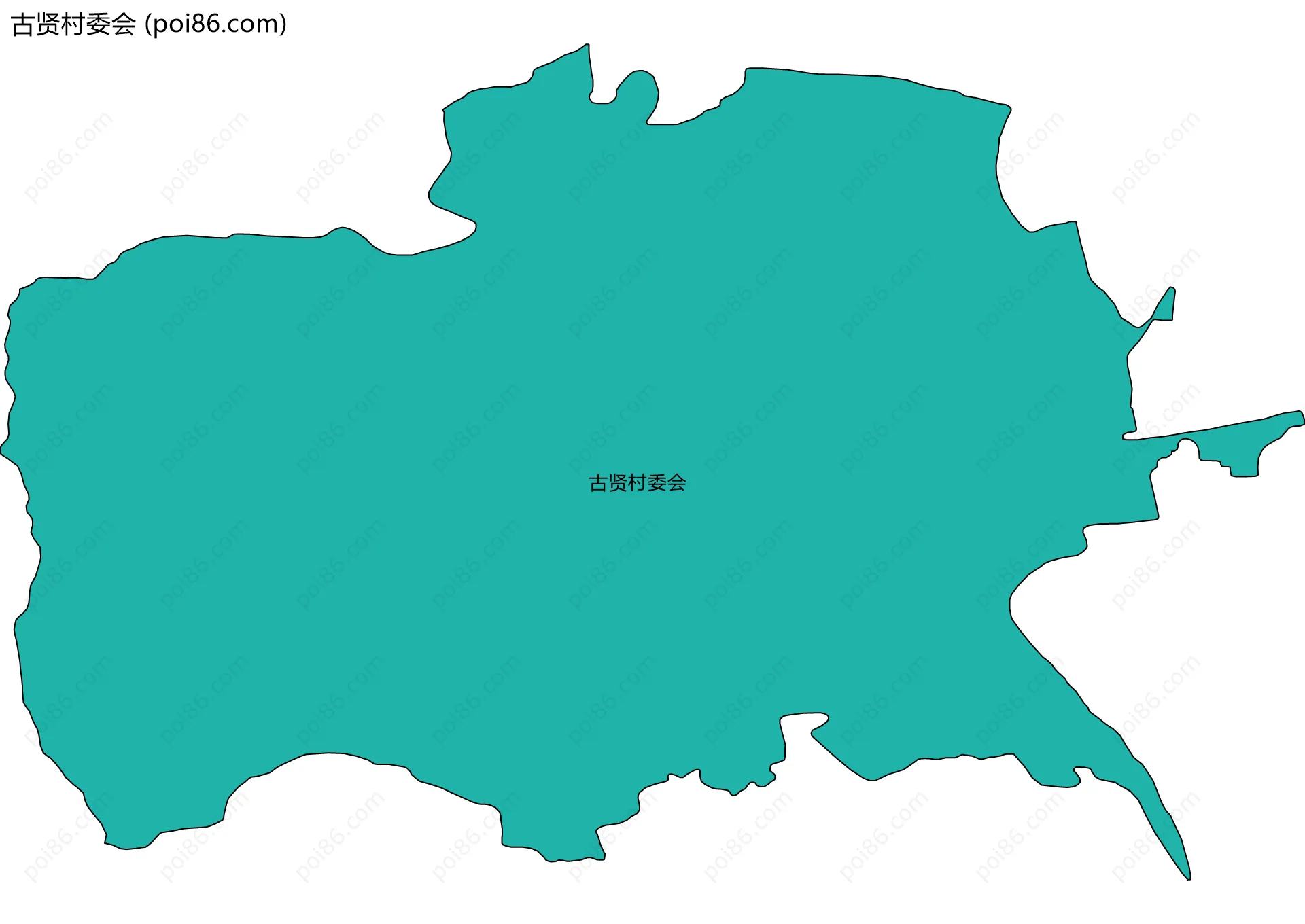 古贤村委会边界地图