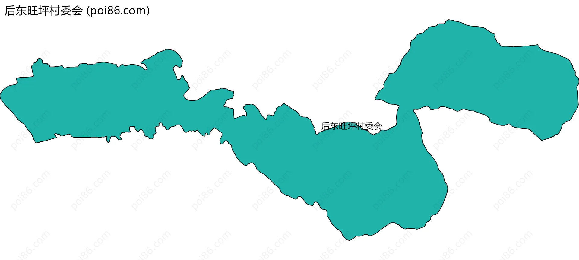 后东旺坪村委会边界地图
