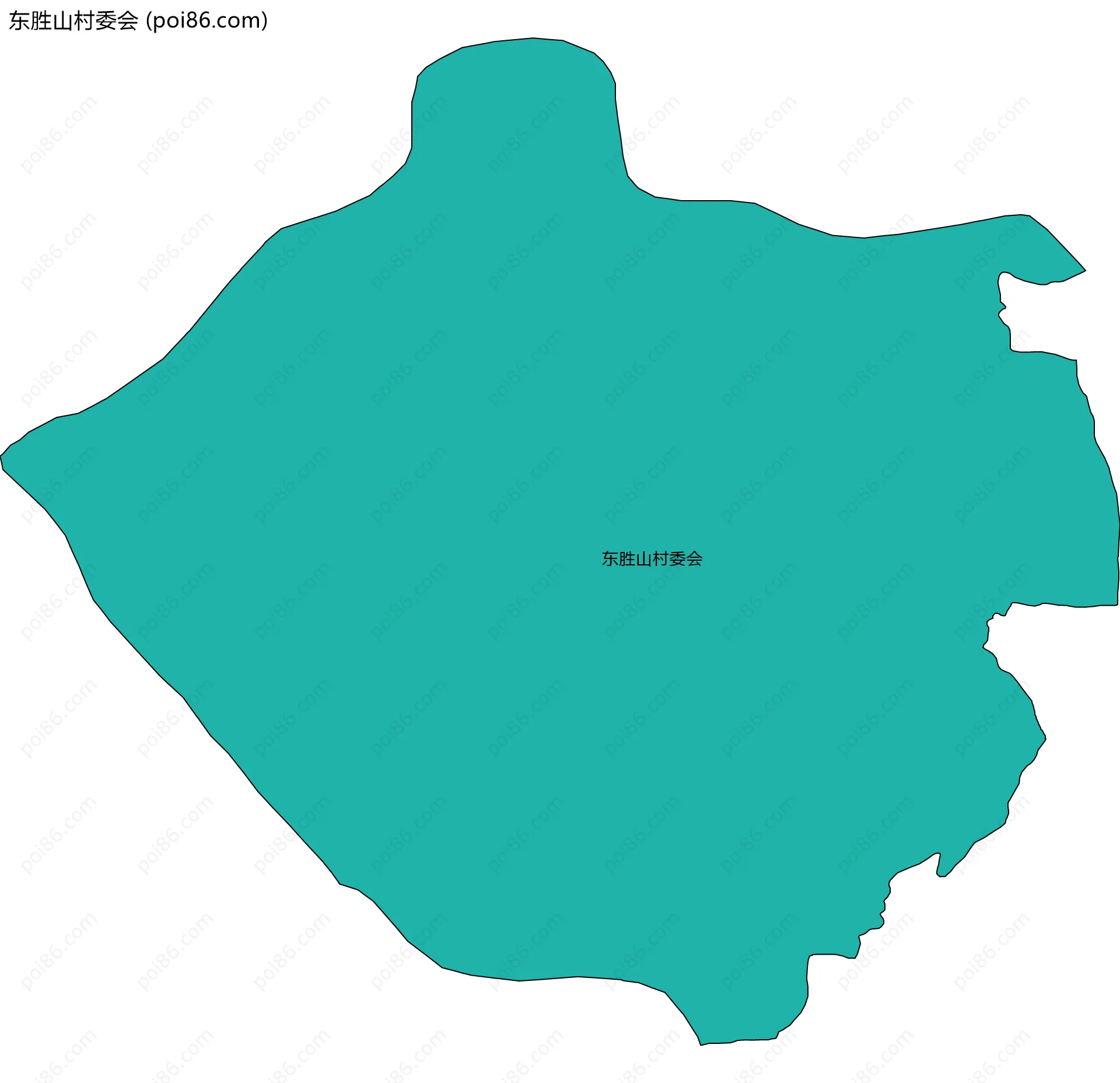 东胜山村委会边界地图