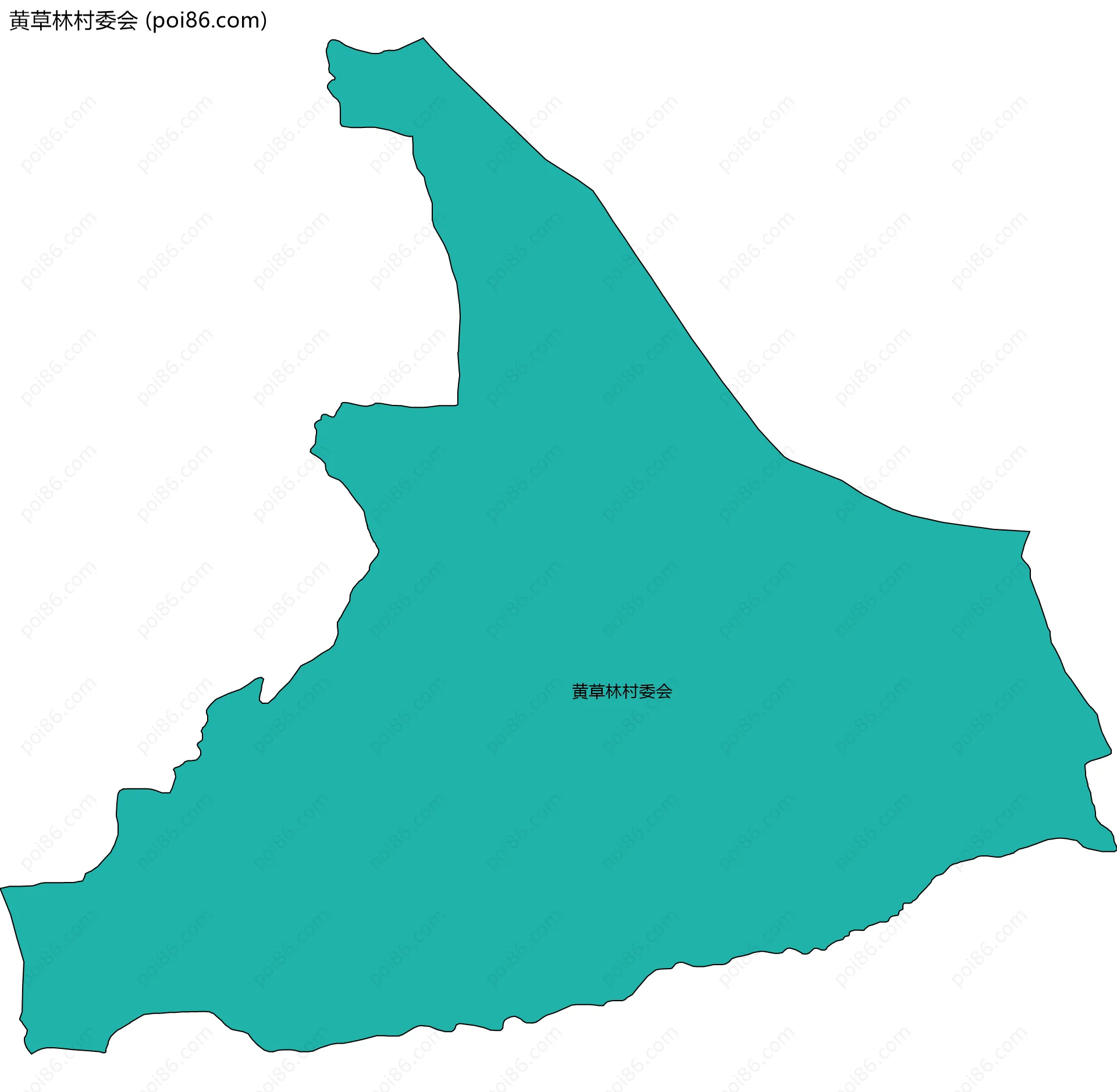 黄草林村委会边界地图