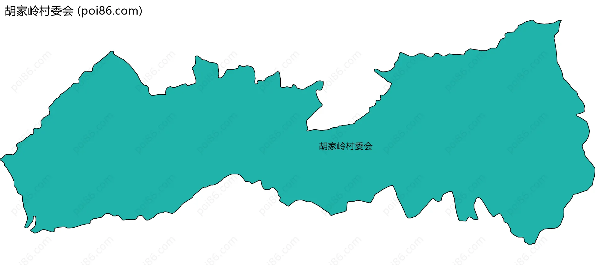 胡家岭村委会边界地图