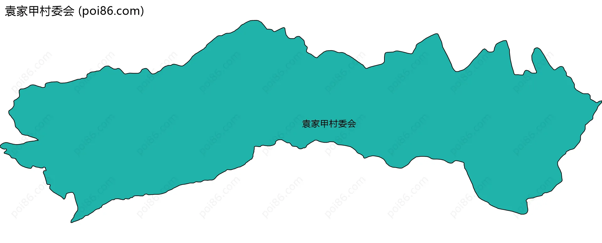 袁家甲村委会边界地图