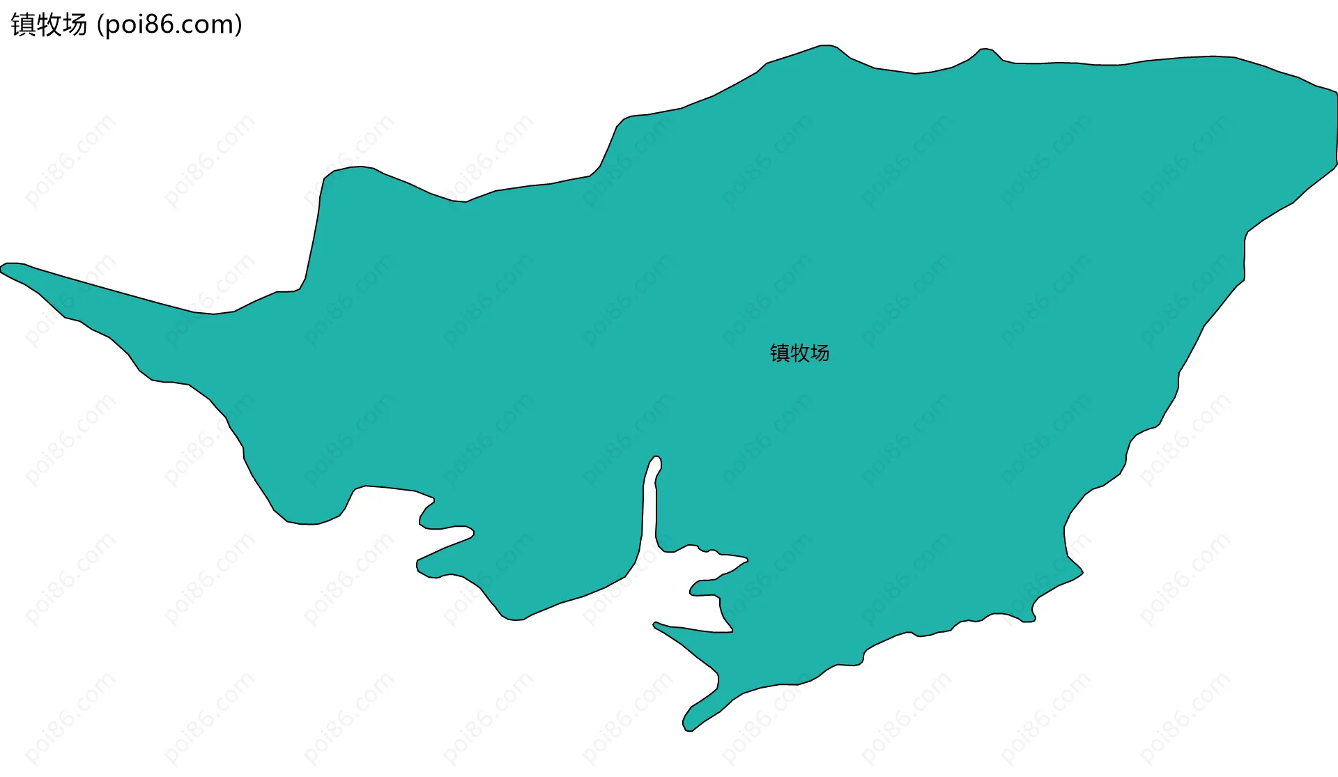 镇牧场边界地图