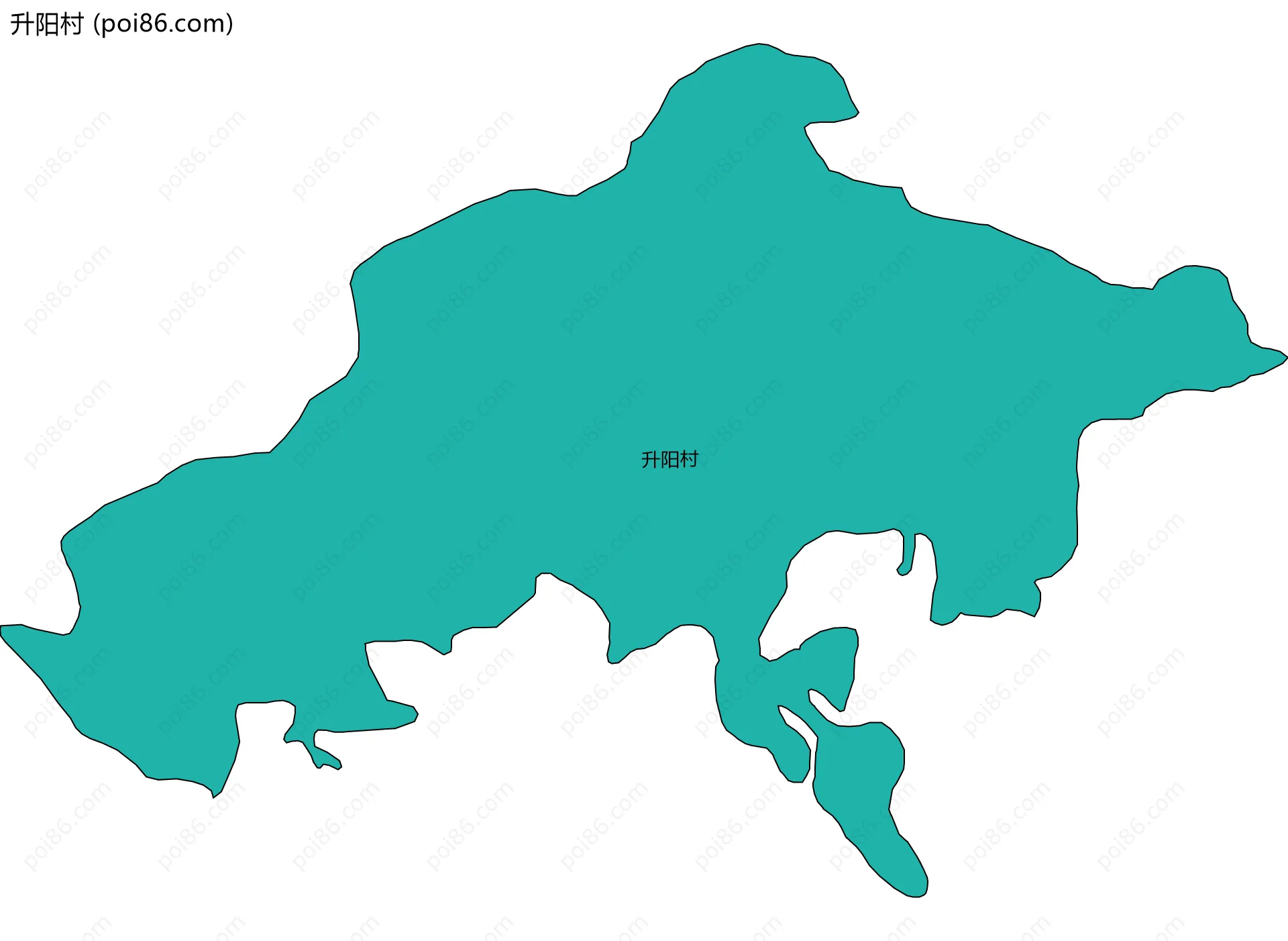 升阳村边界地图