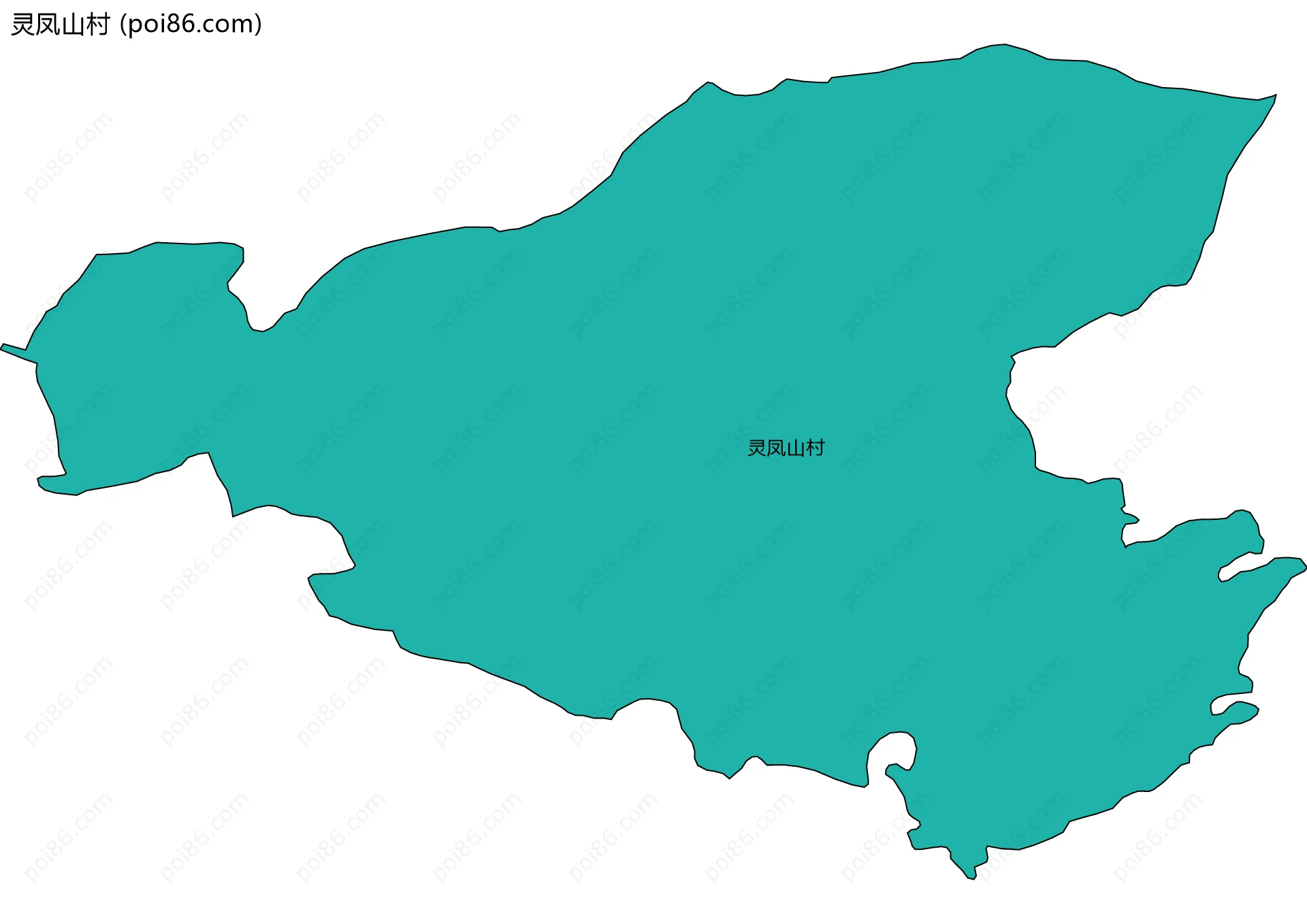 灵凤山村边界地图