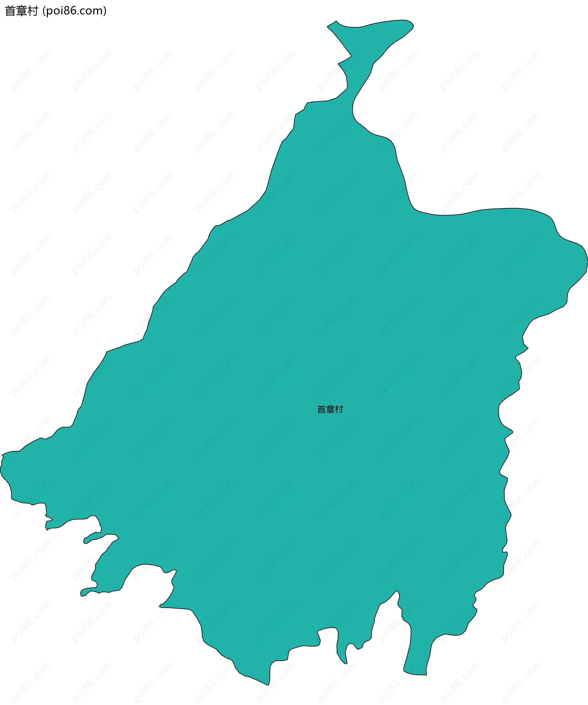 首章村边界地图