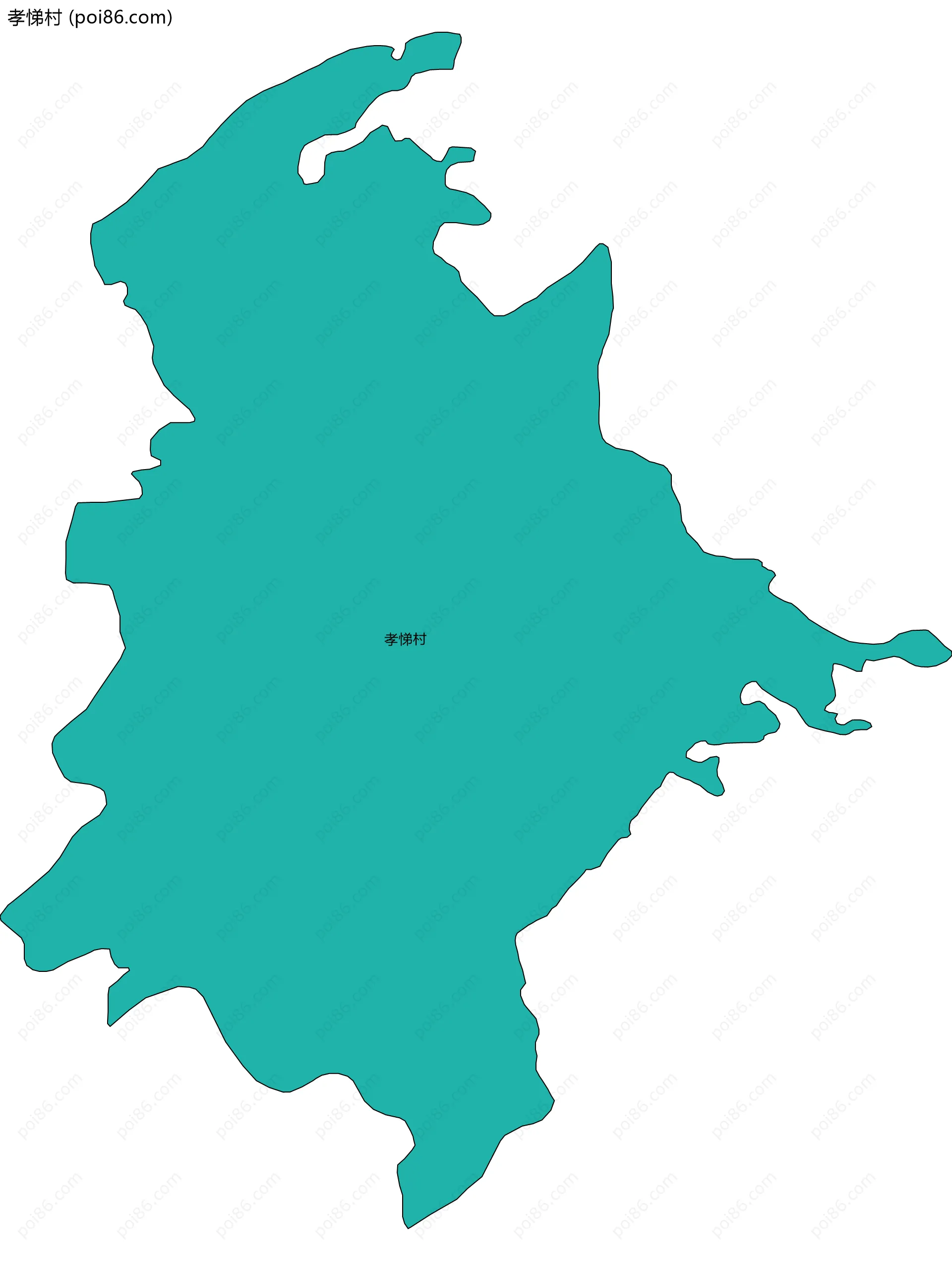 孝悌村边界地图