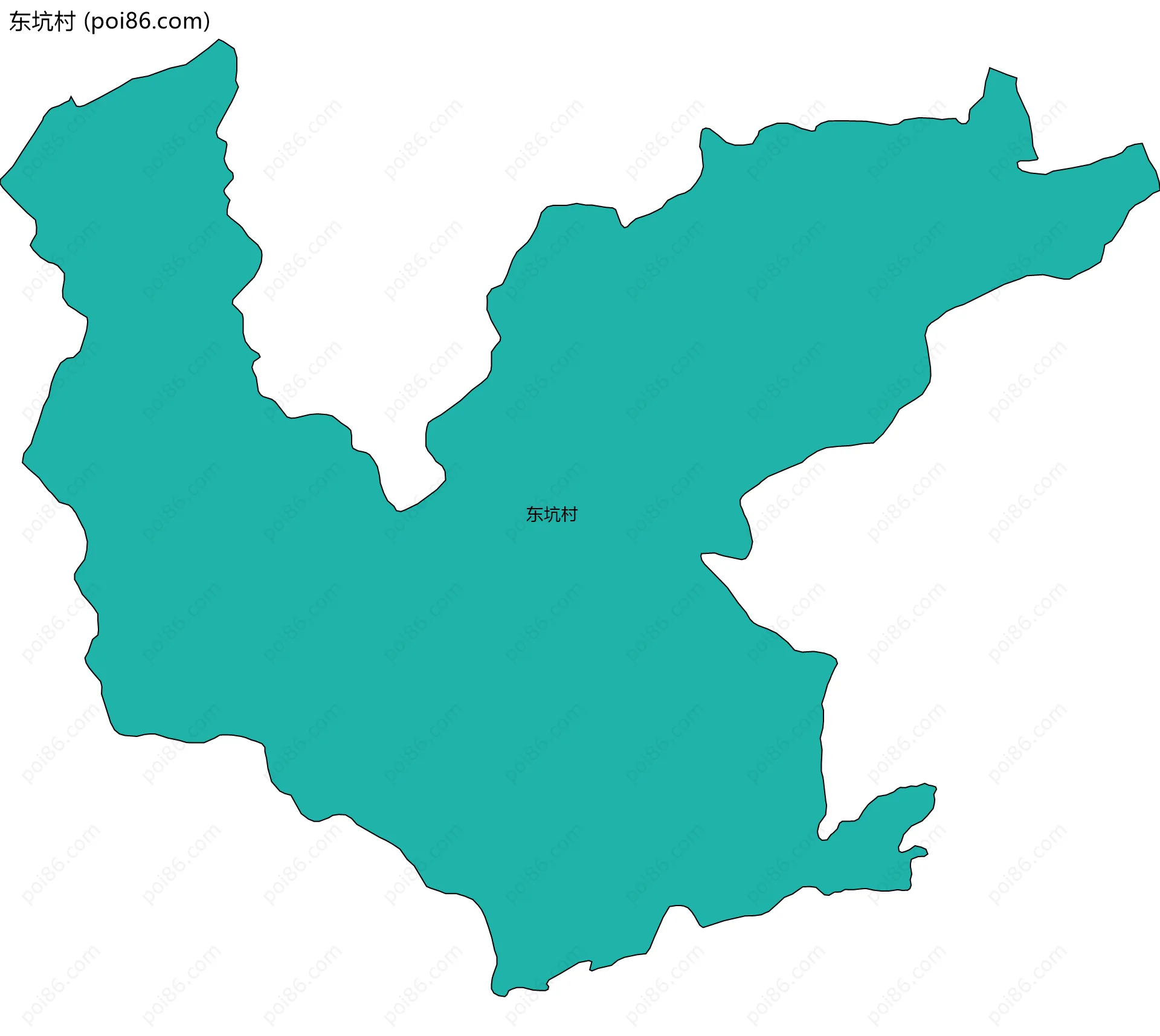 东坑村边界地图