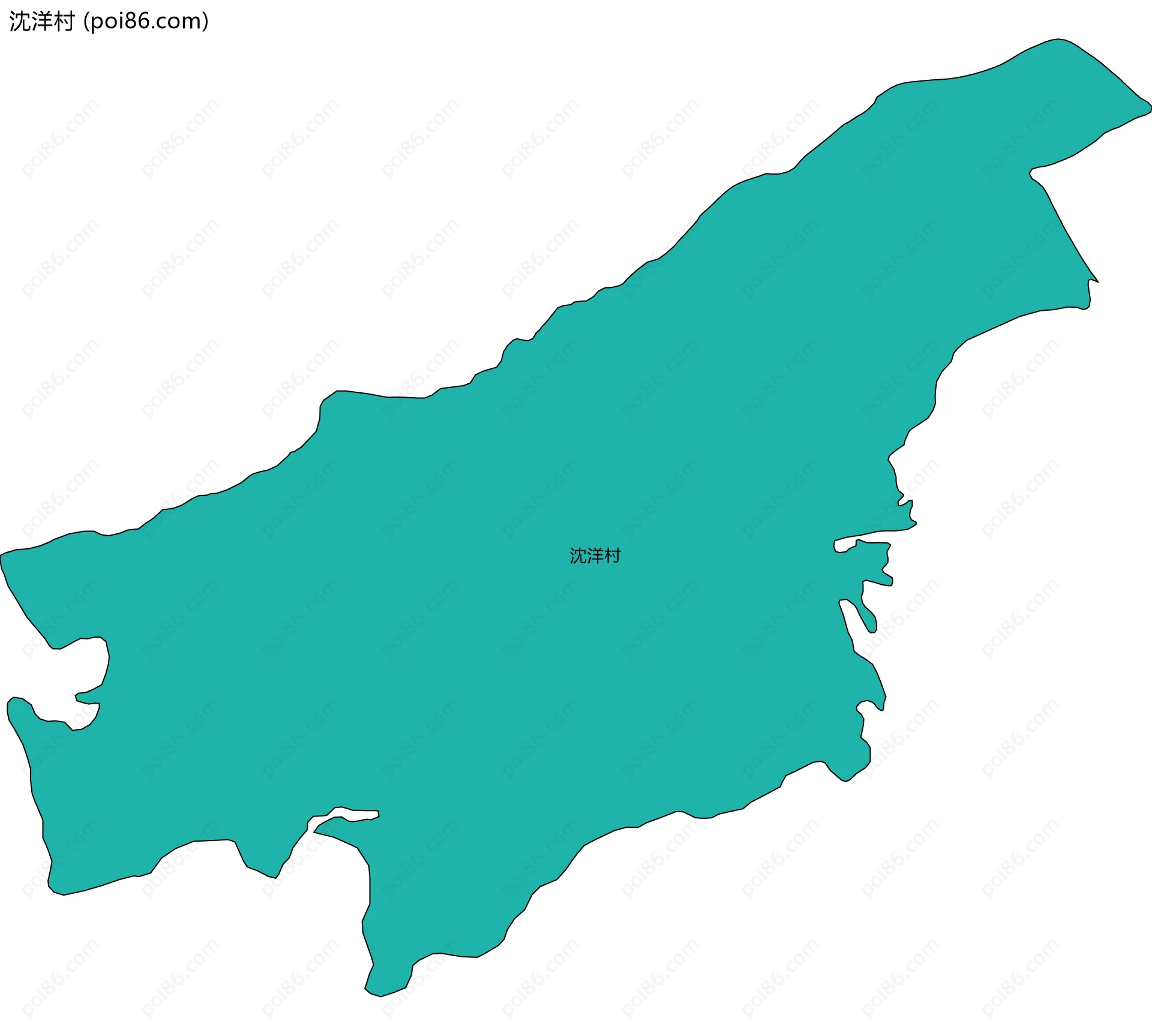 沈洋村边界地图