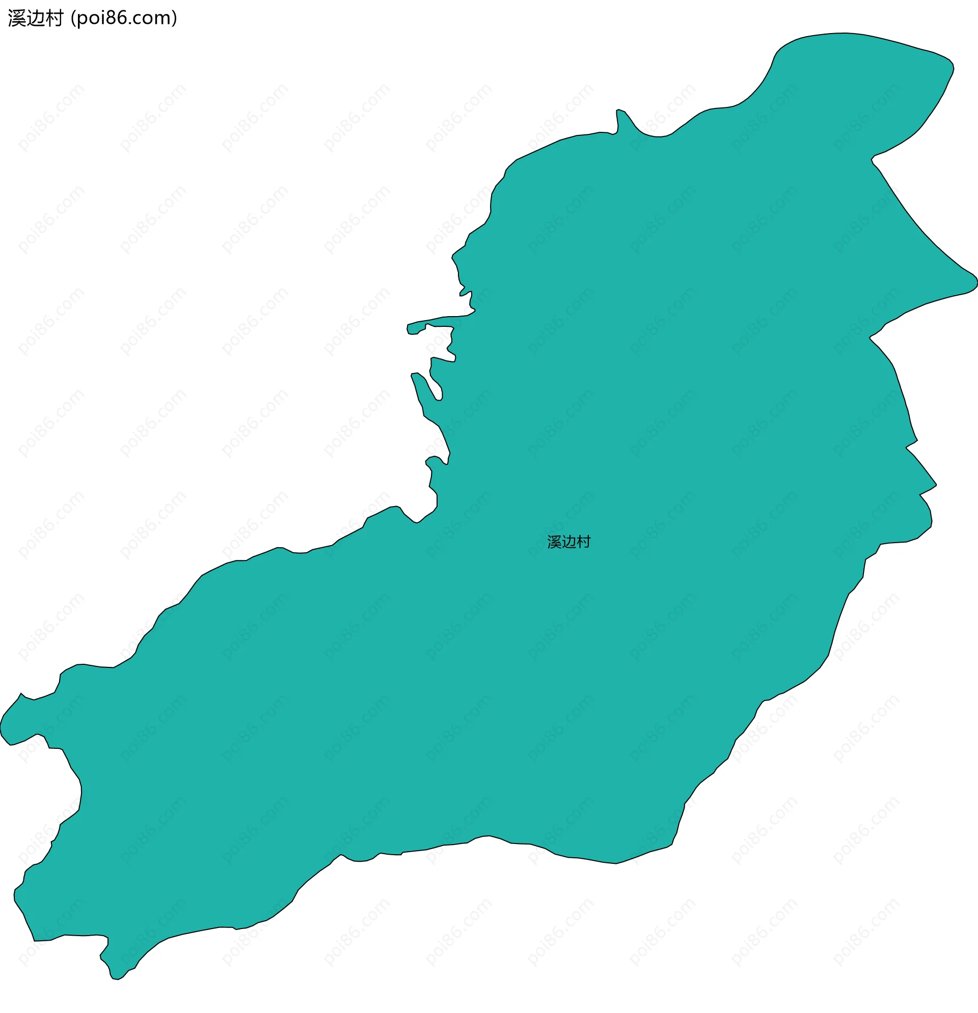 溪边村边界地图