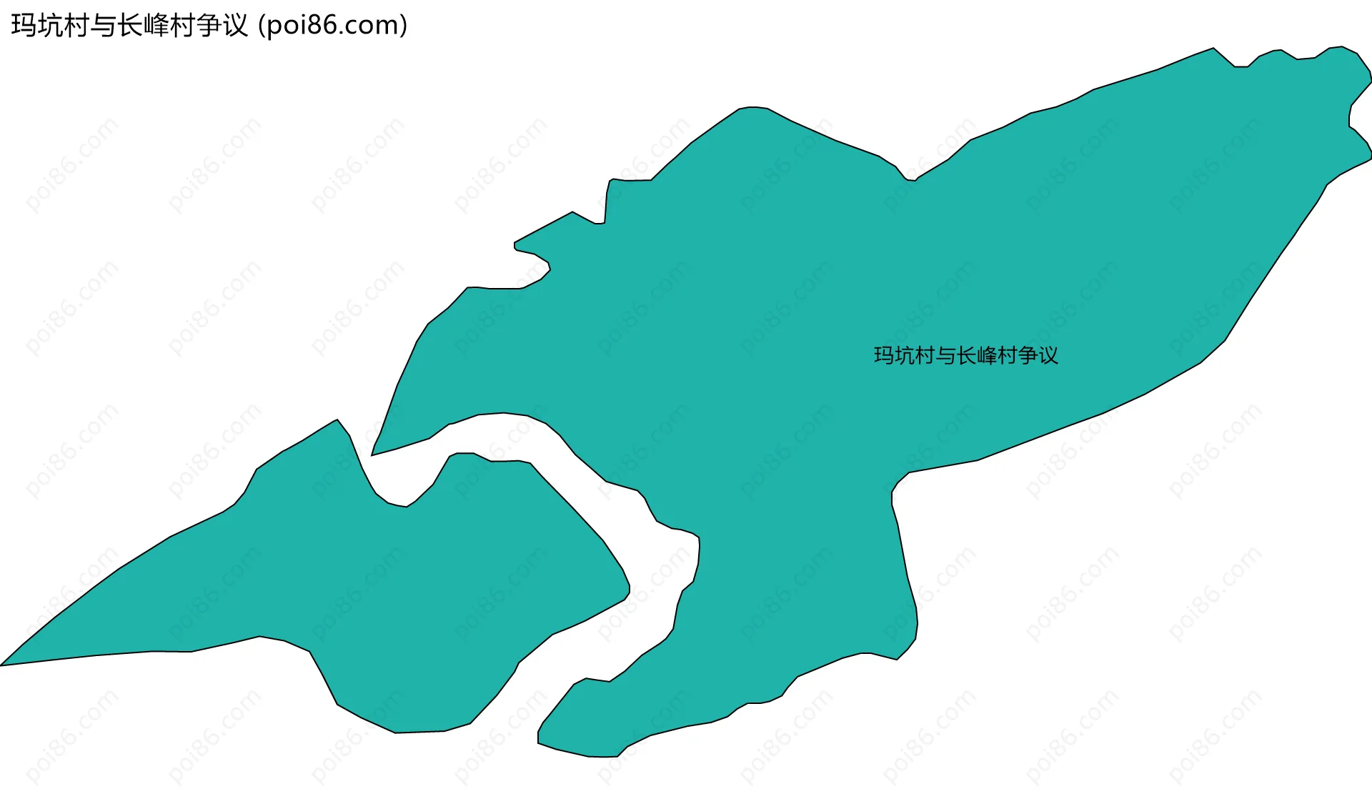 玛坑村与长峰村争议边界地图