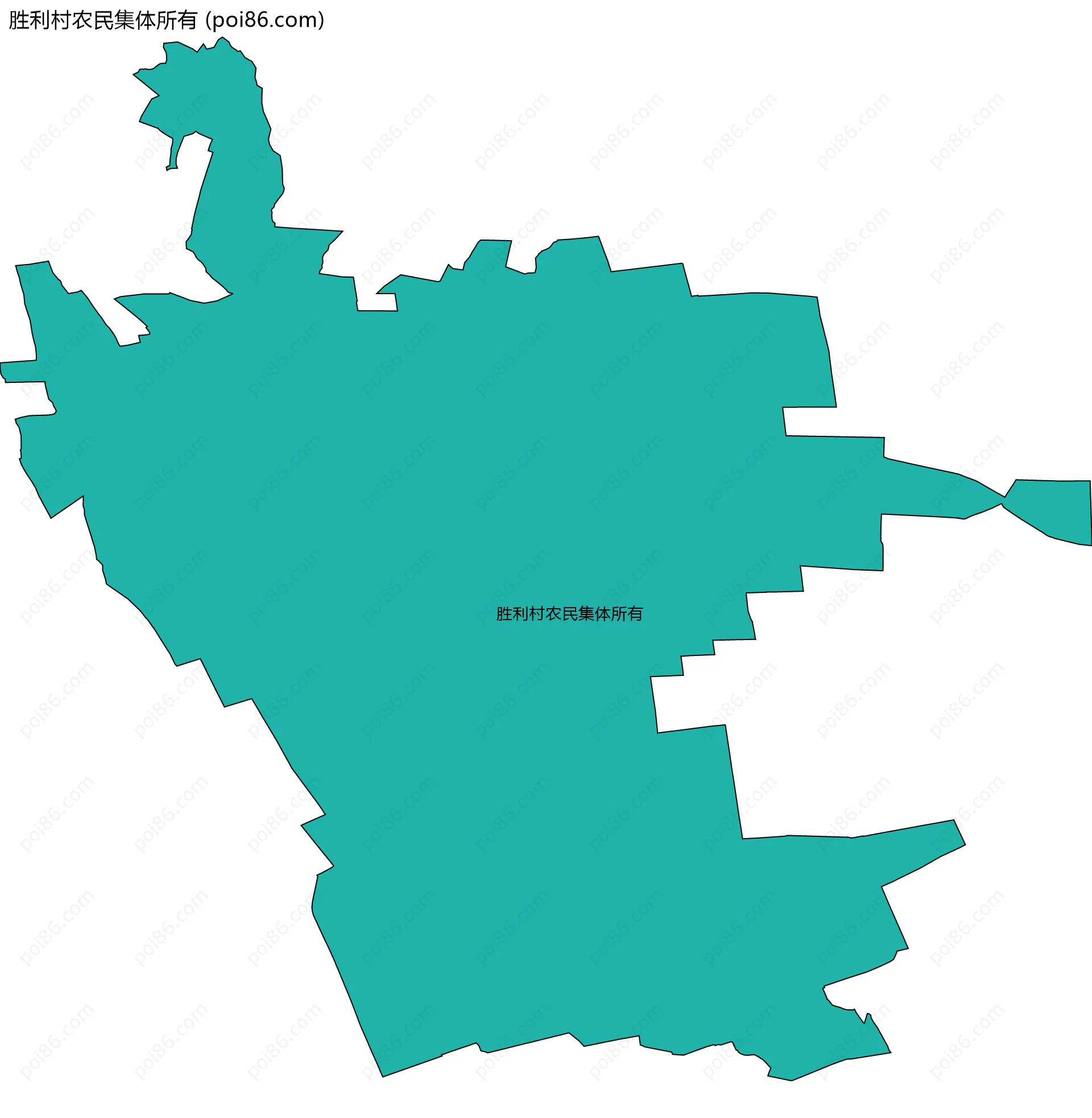 胜利村农民集体所有边界地图