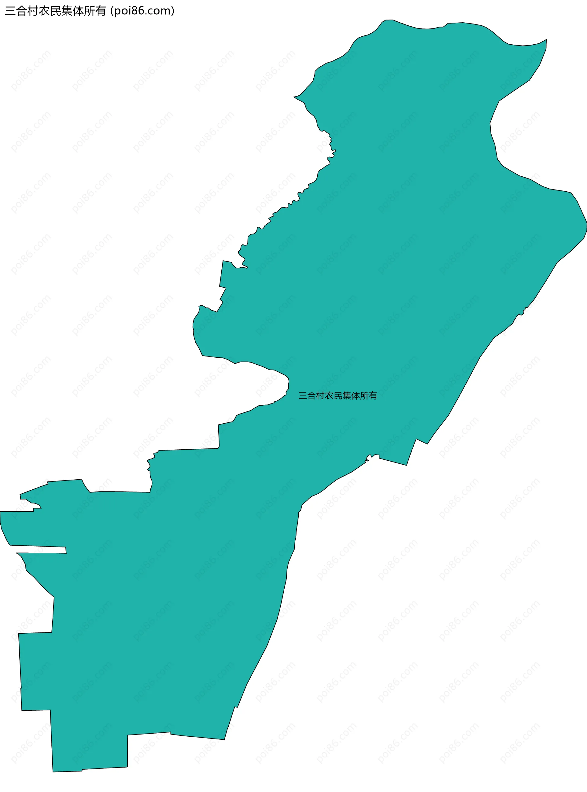 三合村农民集体所有边界地图