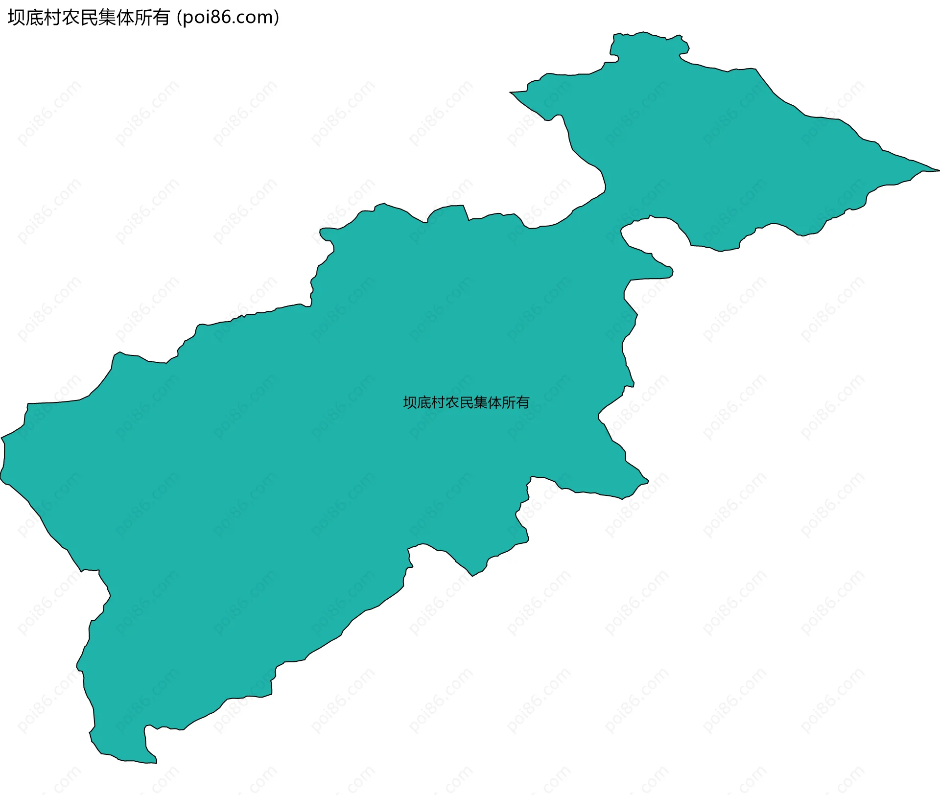 坝底村农民集体所有边界地图