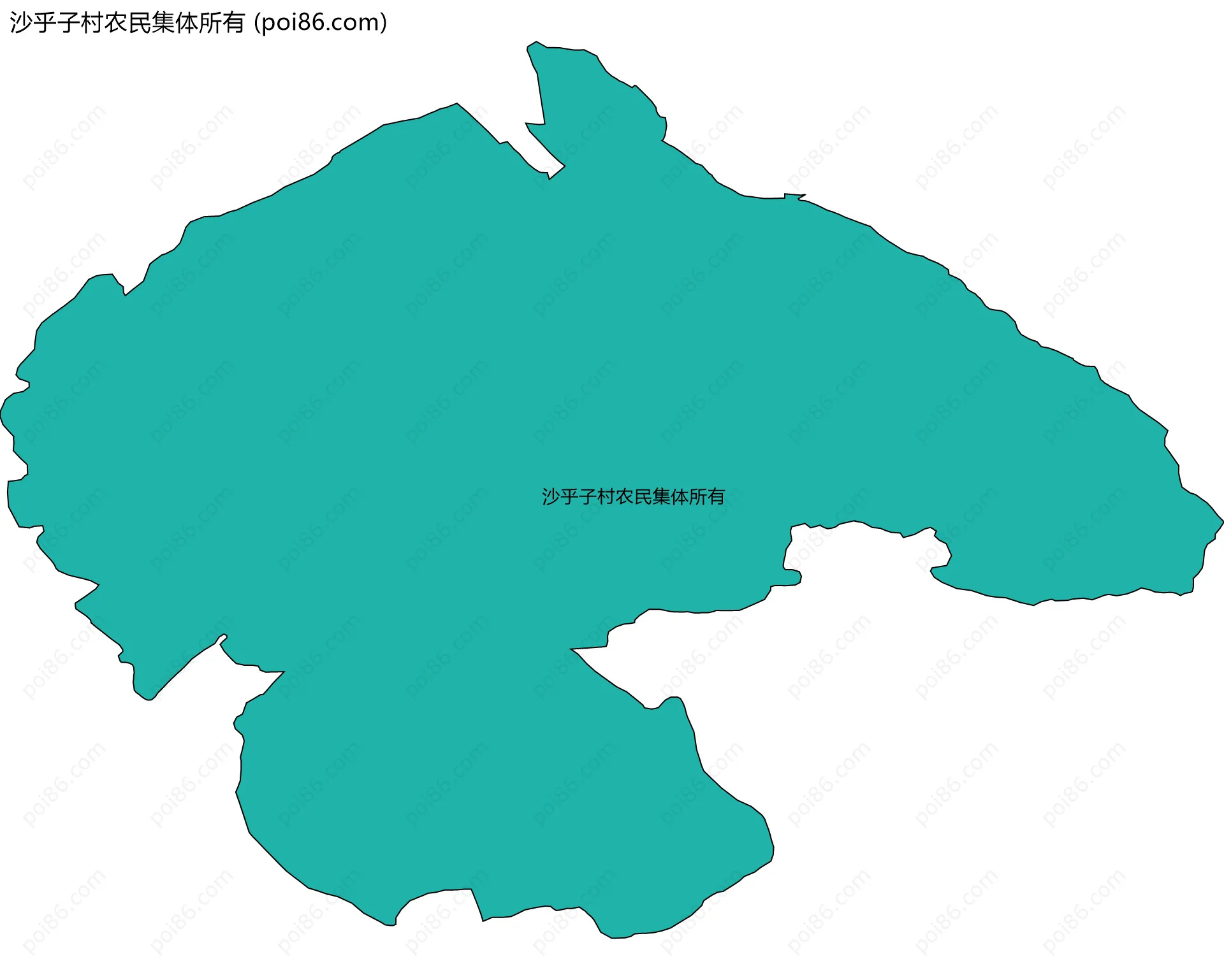 沙乎子村农民集体所有边界地图