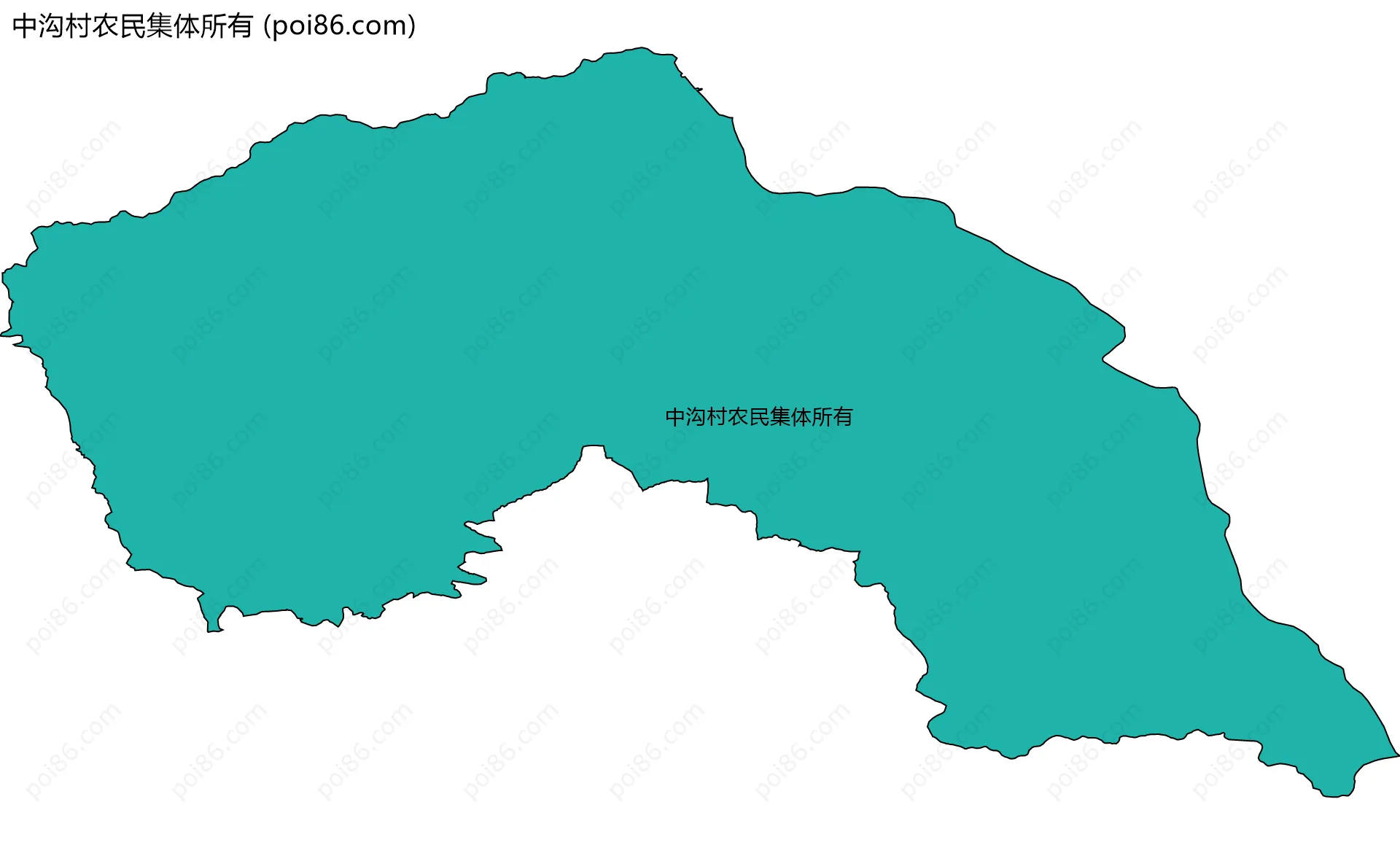 中沟村农民集体所有边界地图