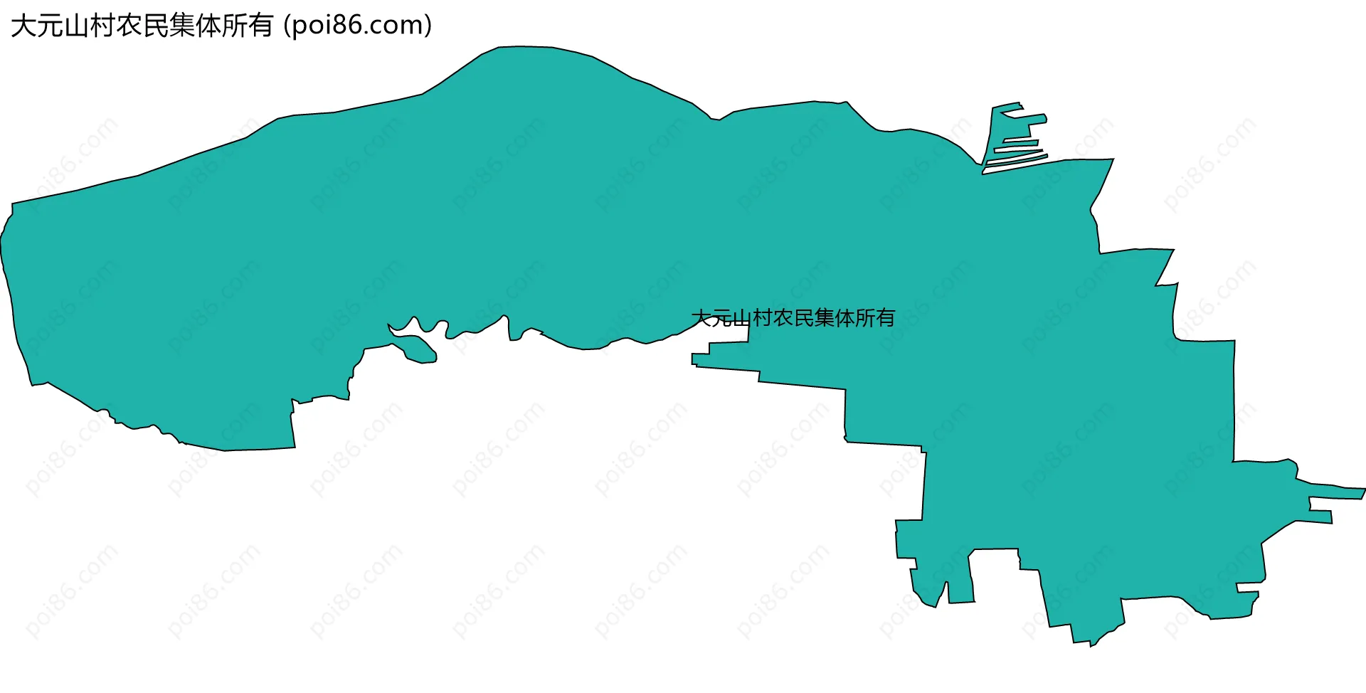 大元山村农民集体所有边界地图