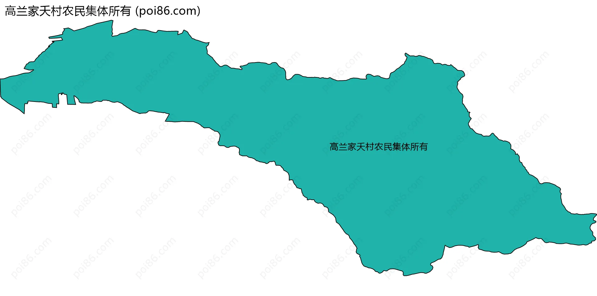 高兰家夭村农民集体所有边界地图