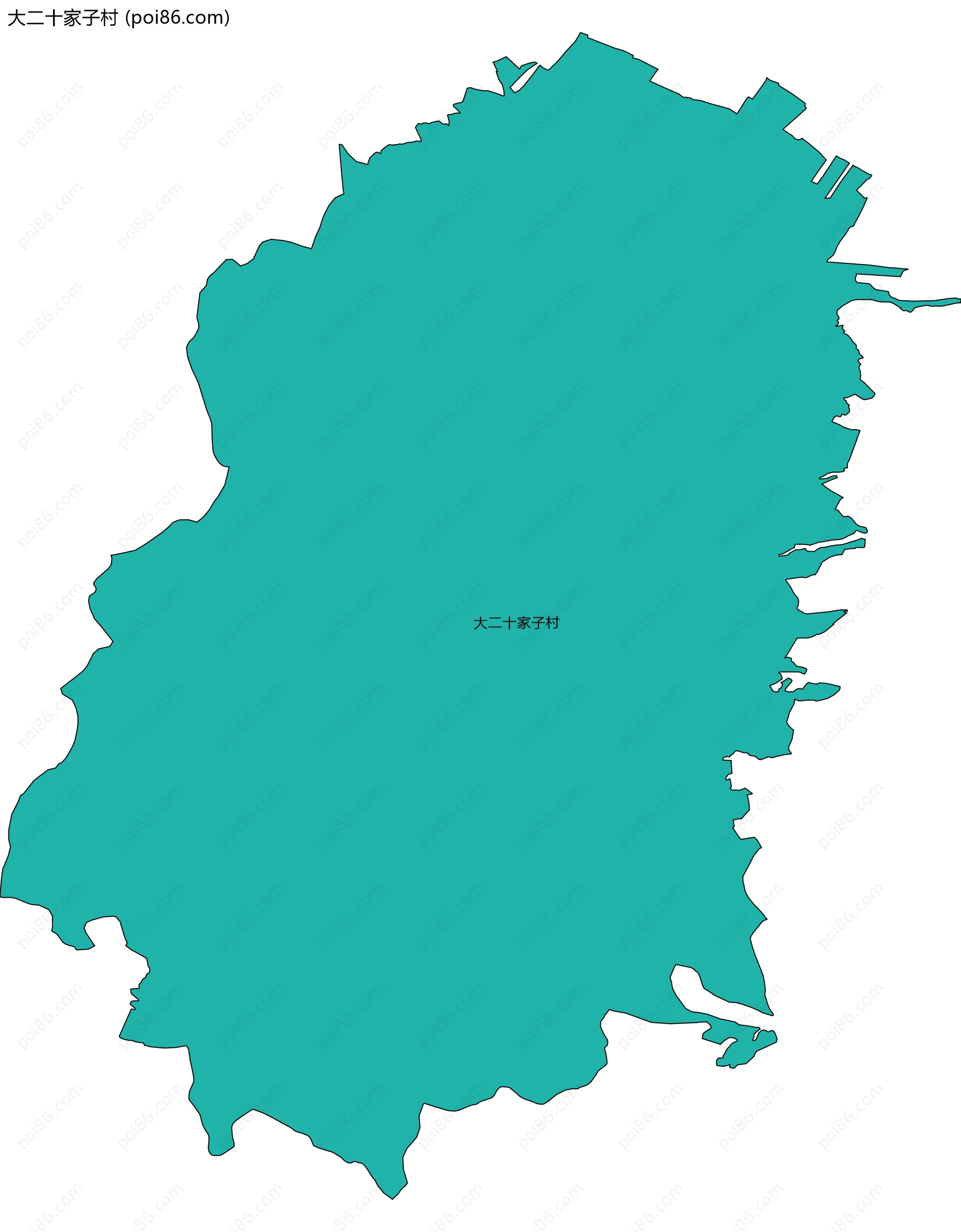 大二十家子村边界地图