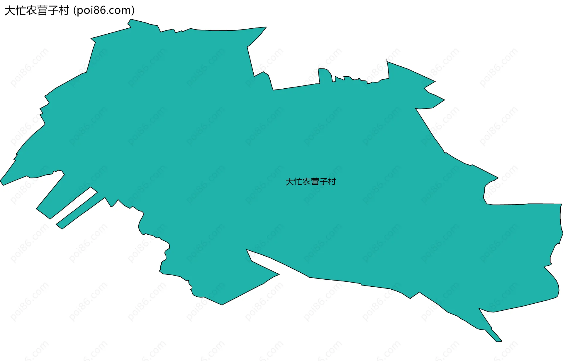 大忙农营子村边界地图