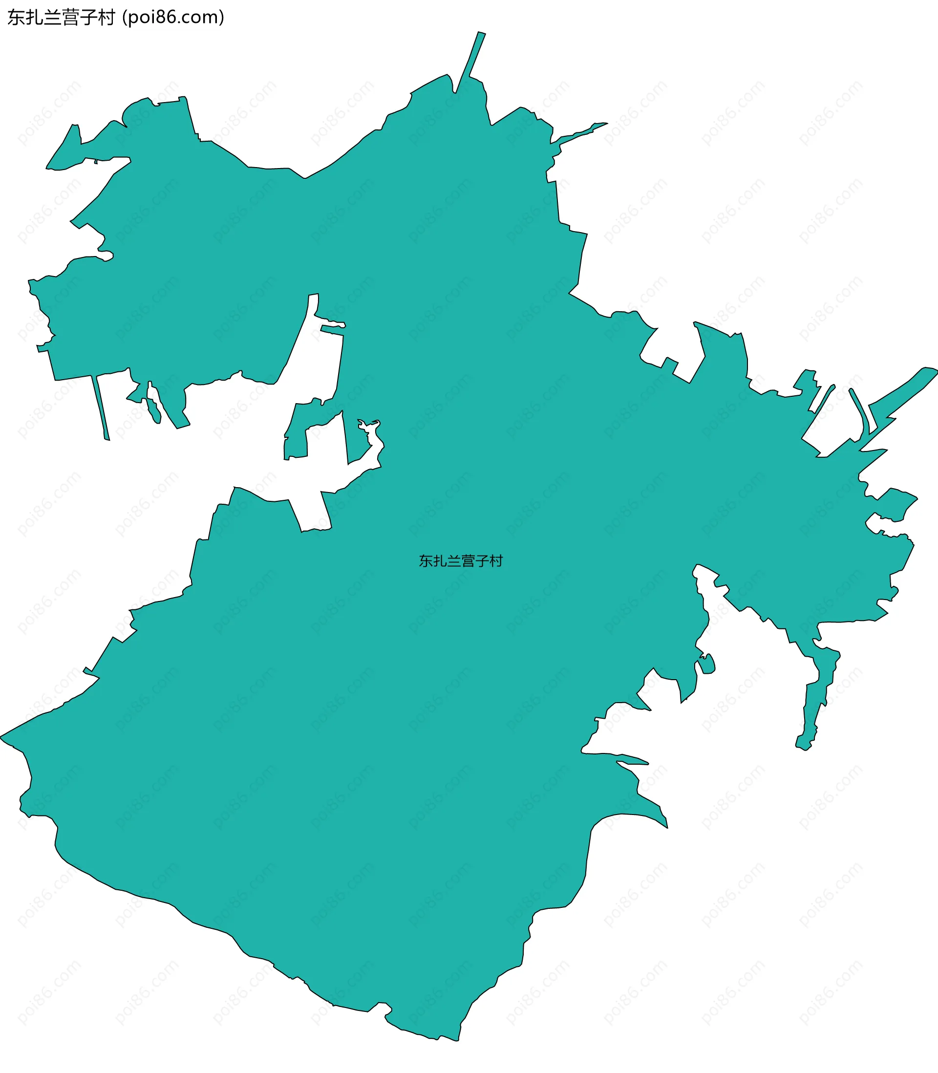 东扎兰营子村边界地图