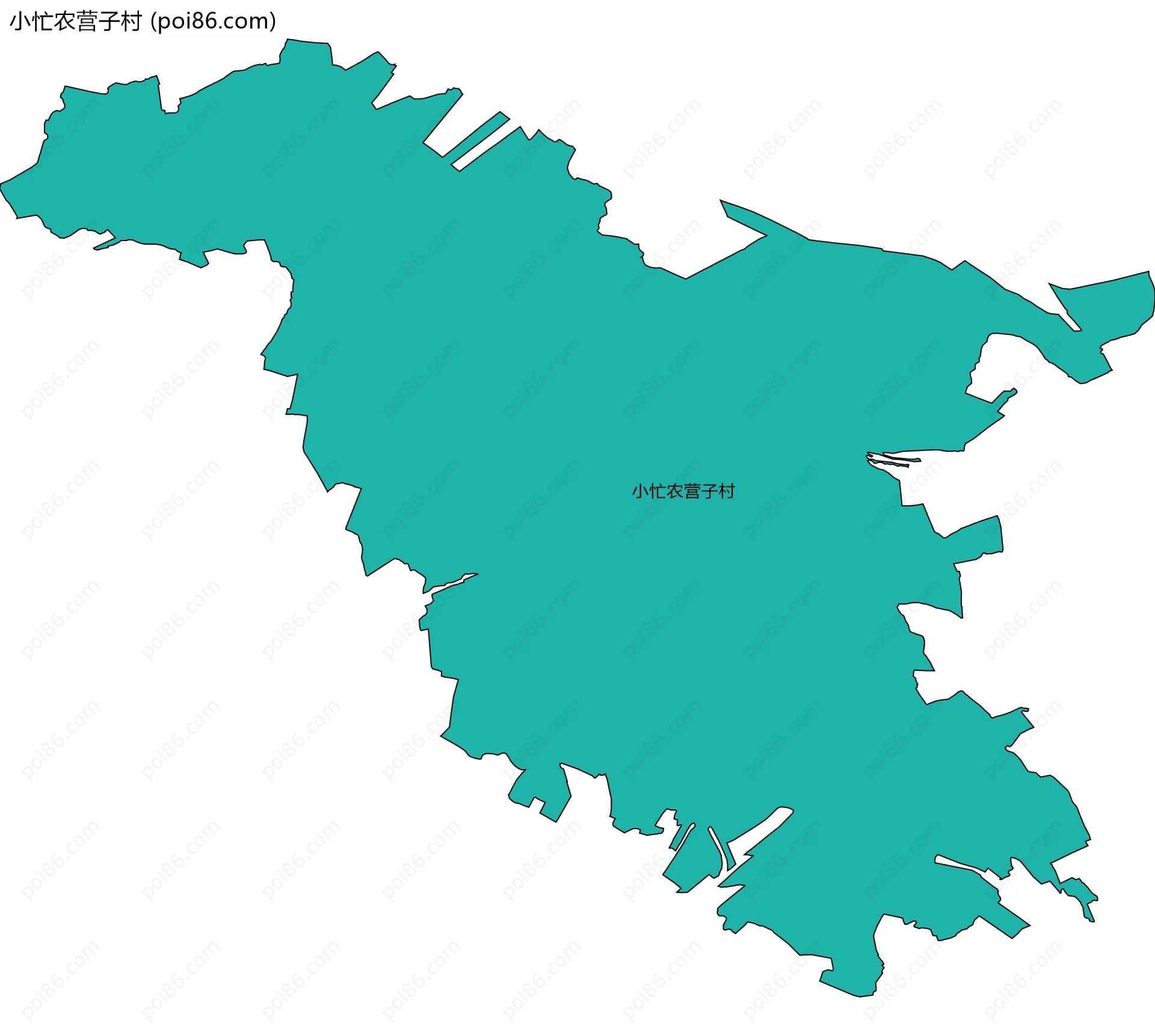 小忙农营子村边界地图