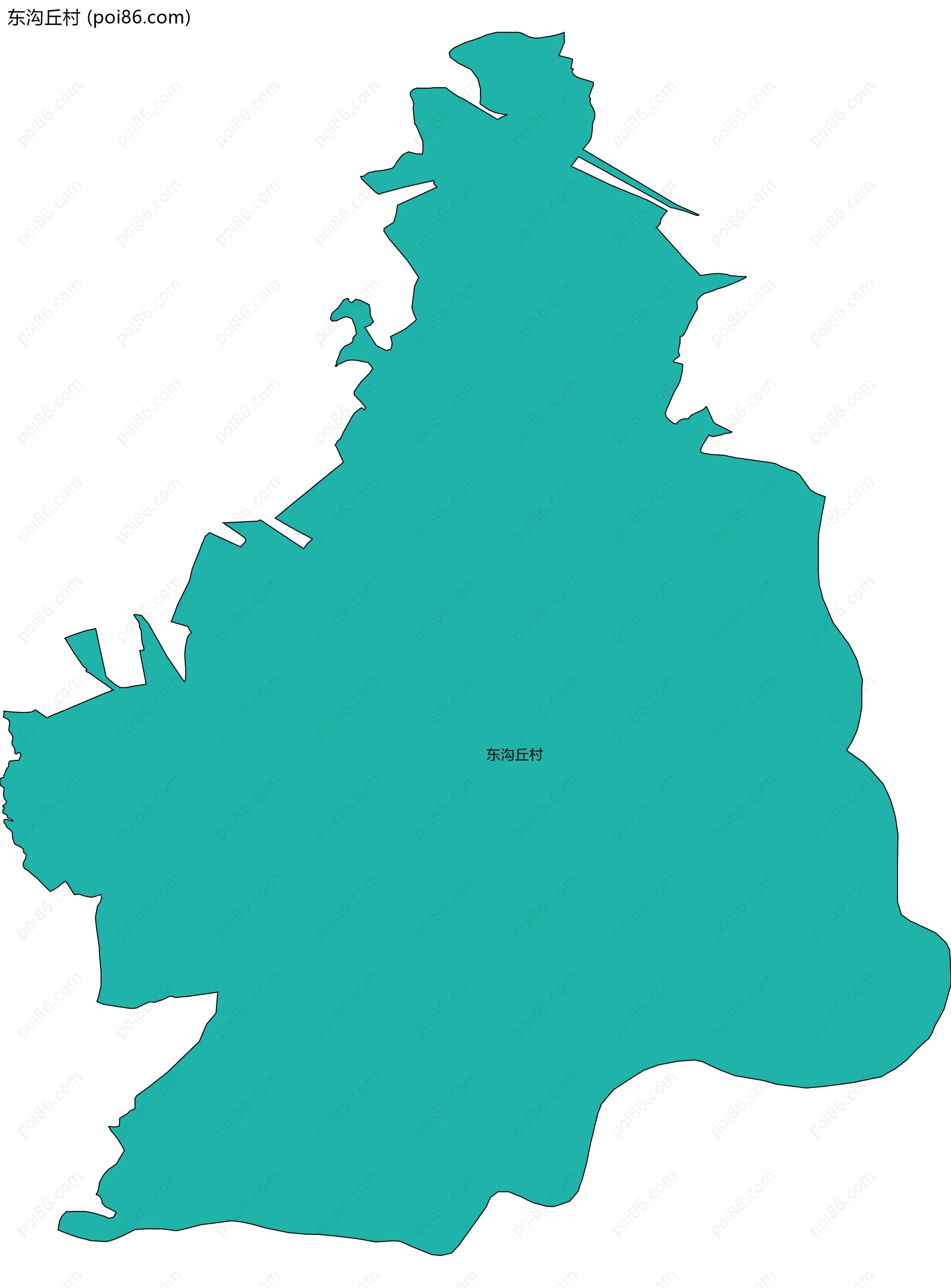 东沟丘村边界地图