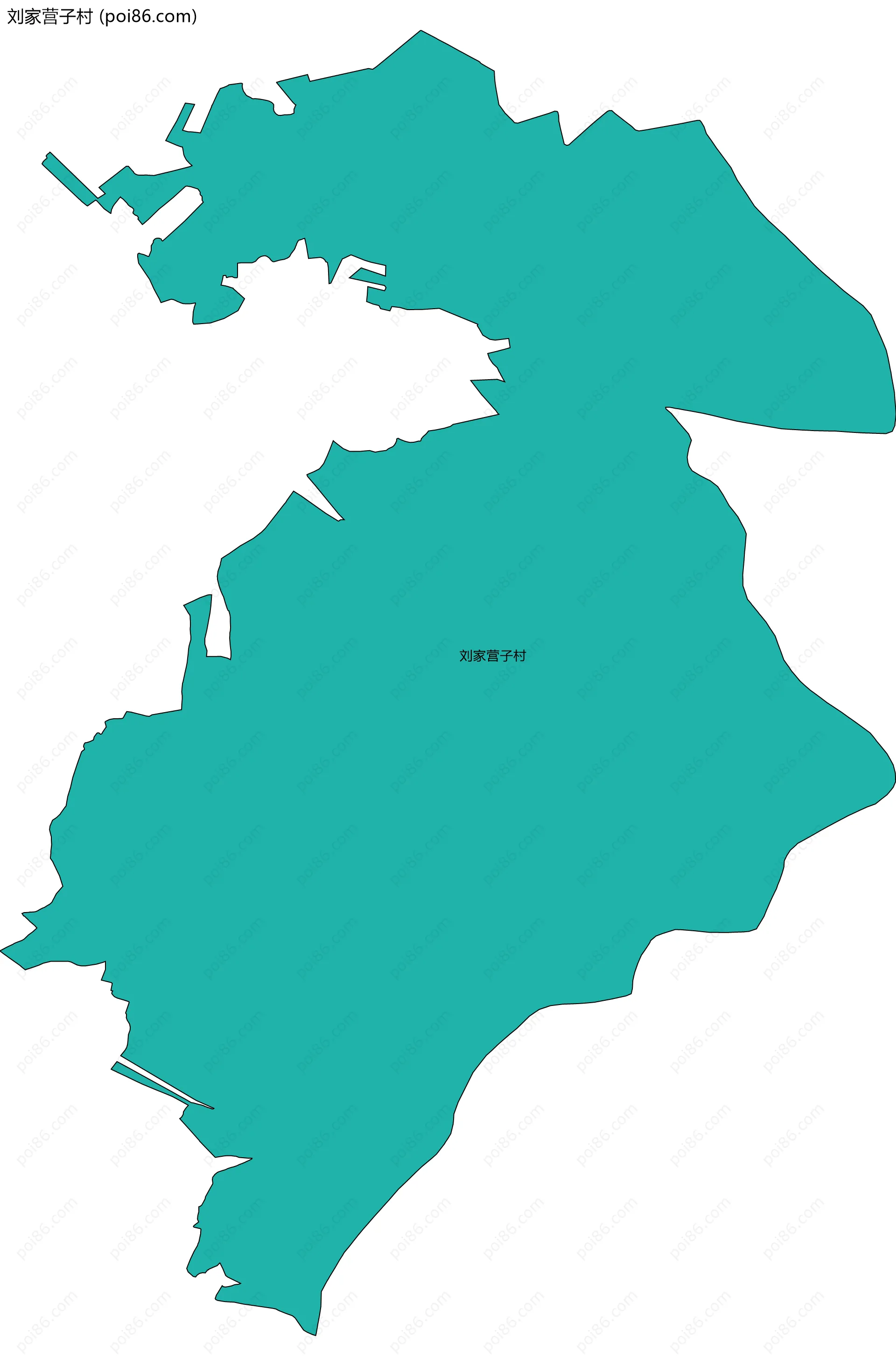 刘家营子村边界地图