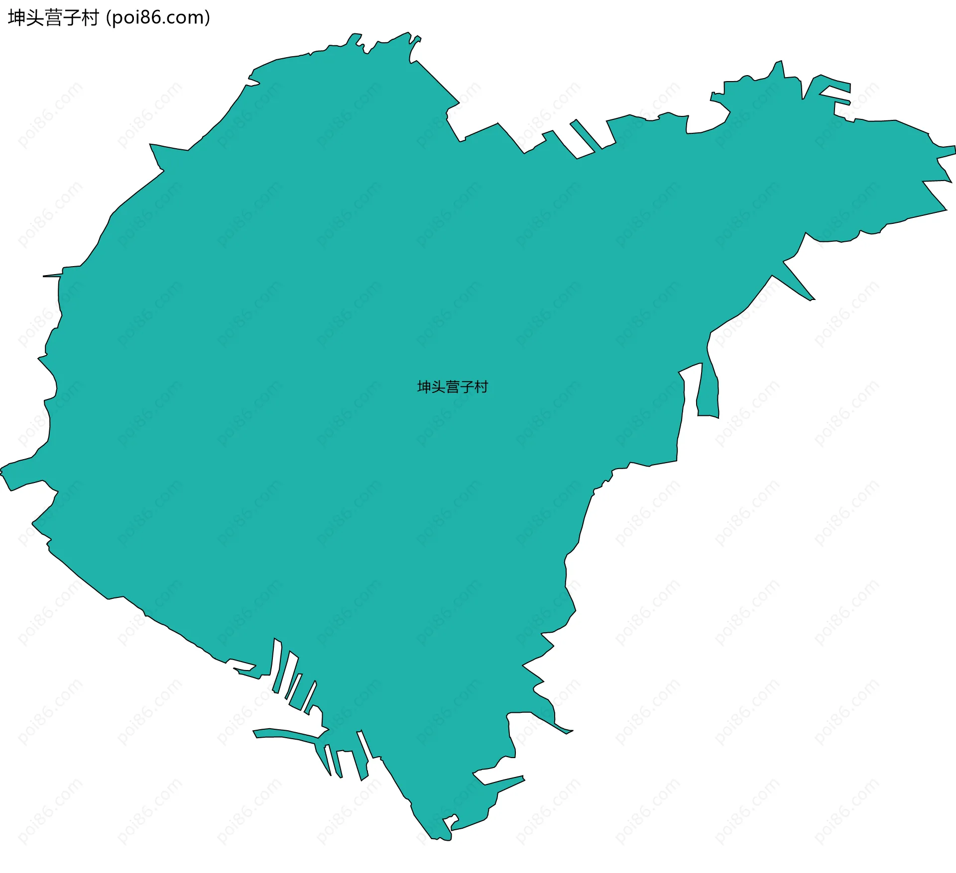 坤头营子村边界地图