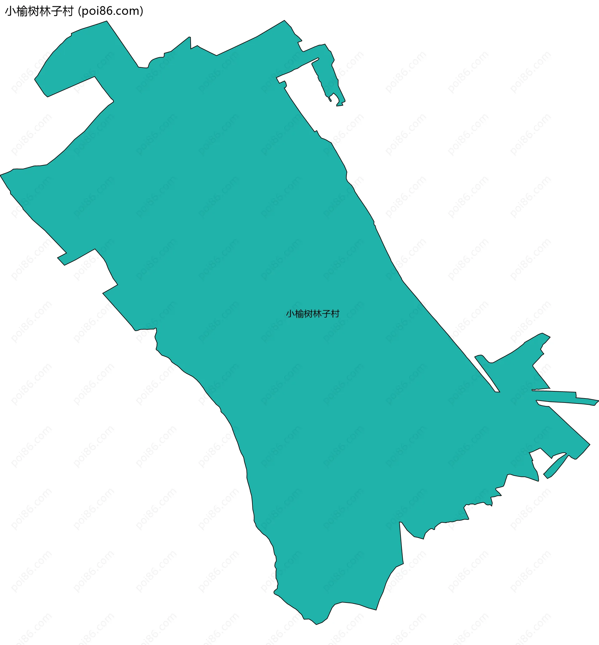 小榆树林子村边界地图
