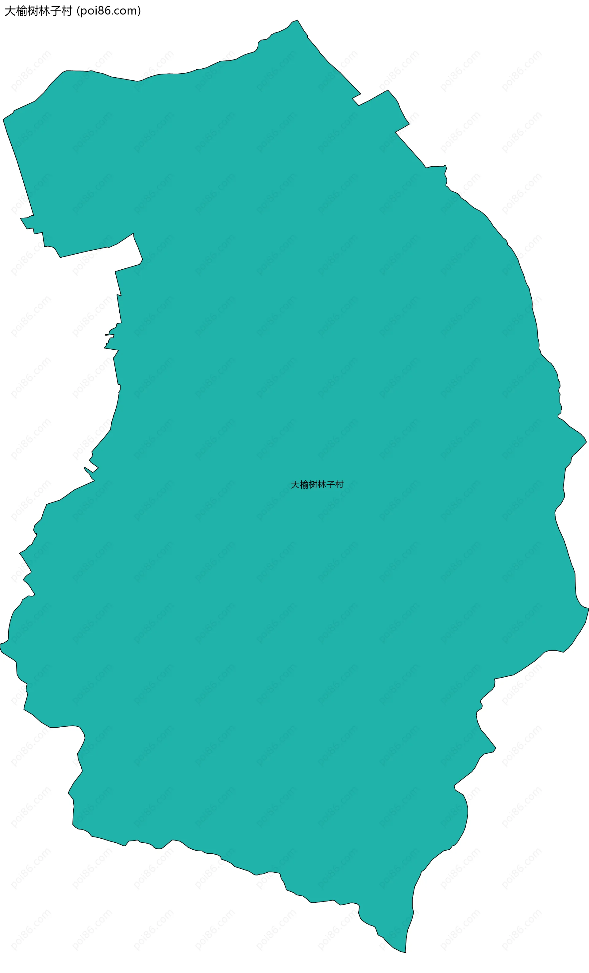 大榆树林子村边界地图