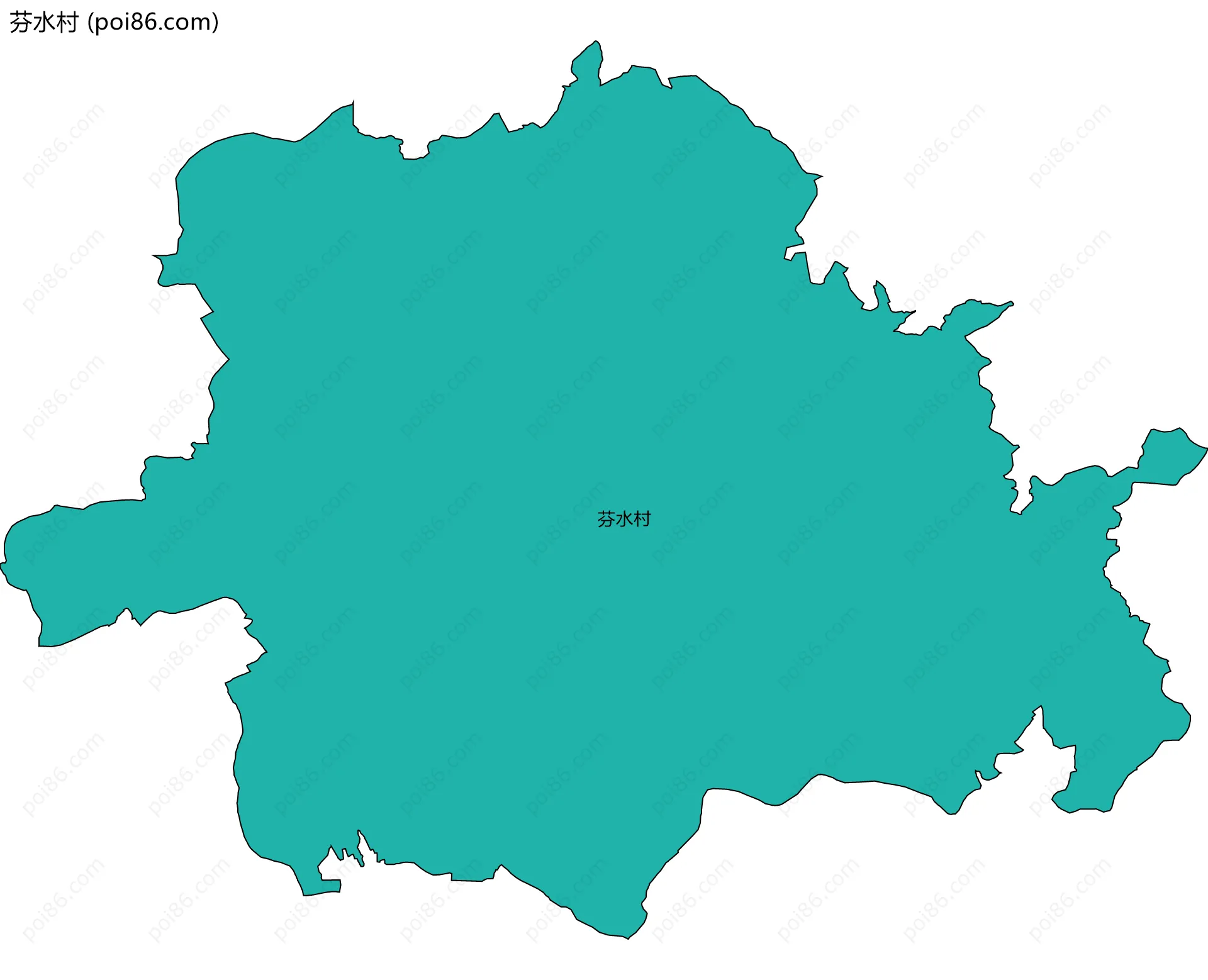 芬水村边界地图