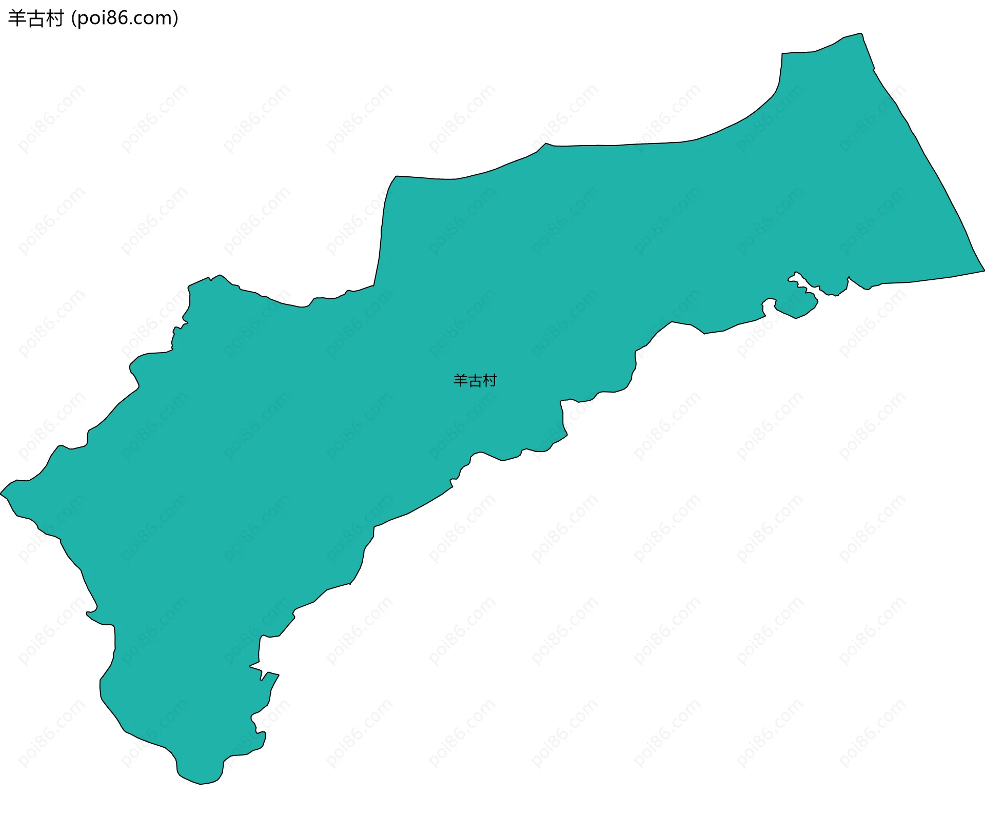 羊古村边界地图