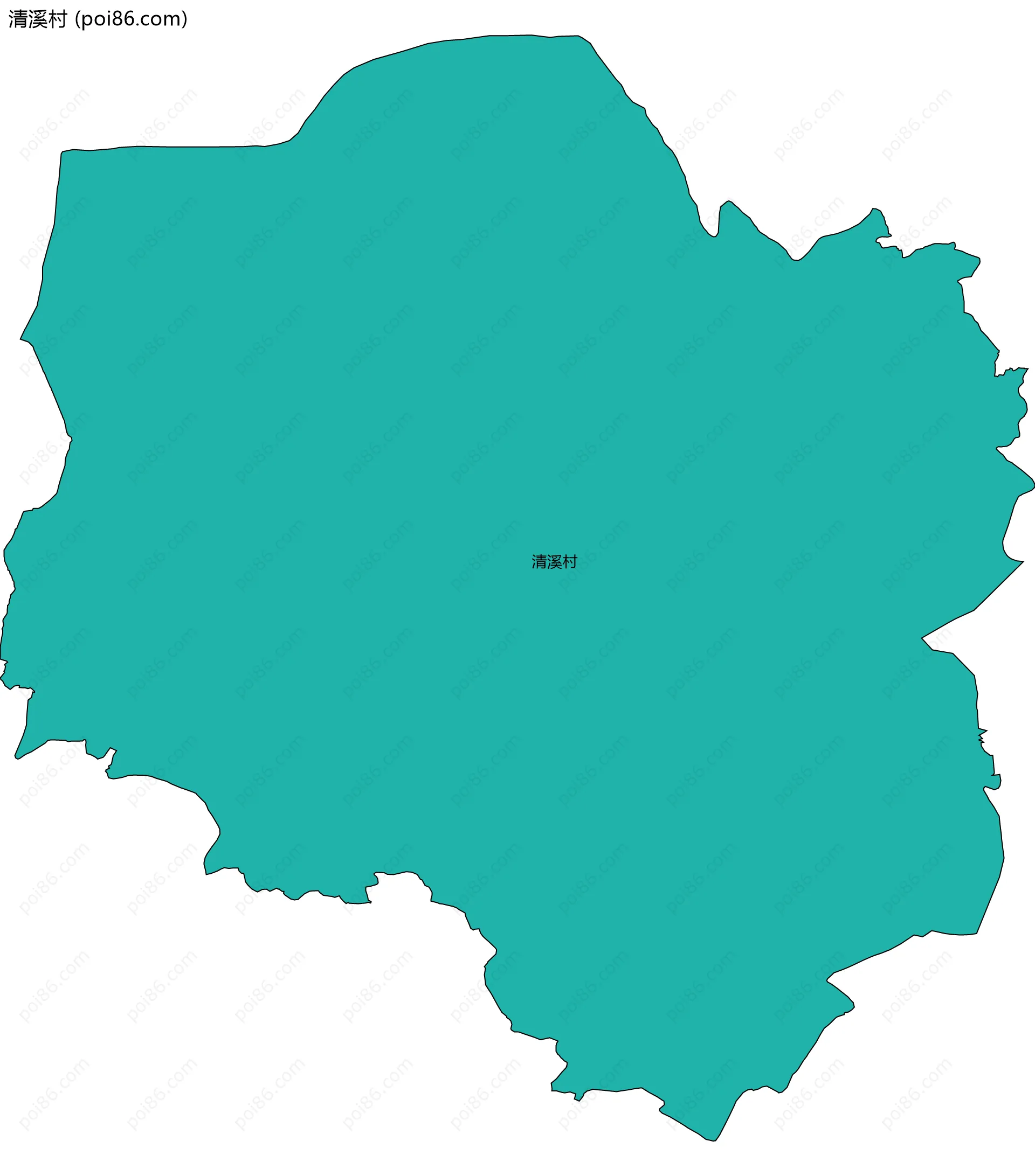 清溪村边界地图