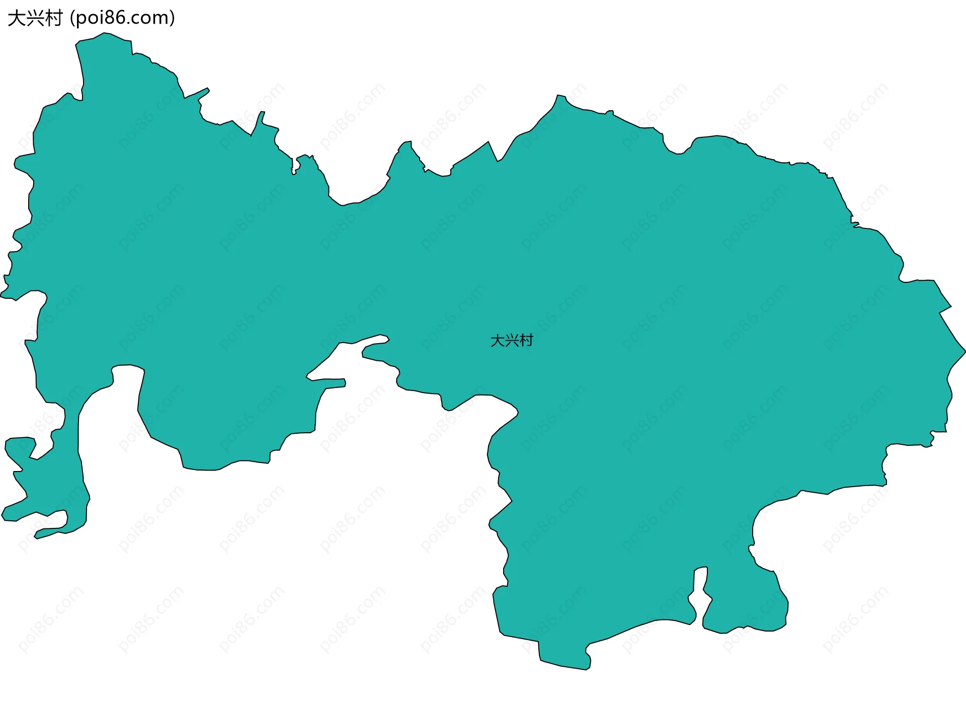 大兴村边界地图