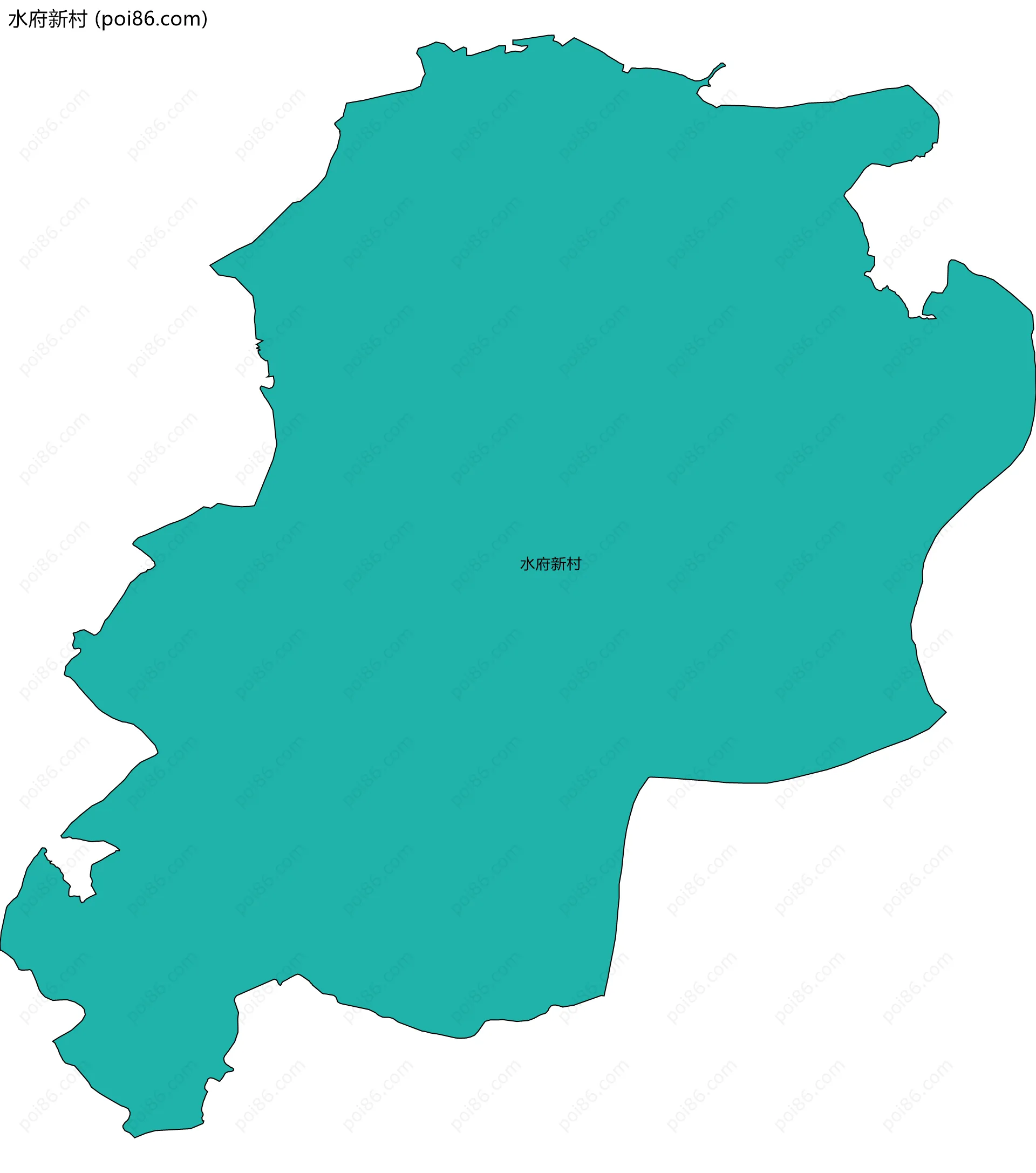 水府新村边界地图