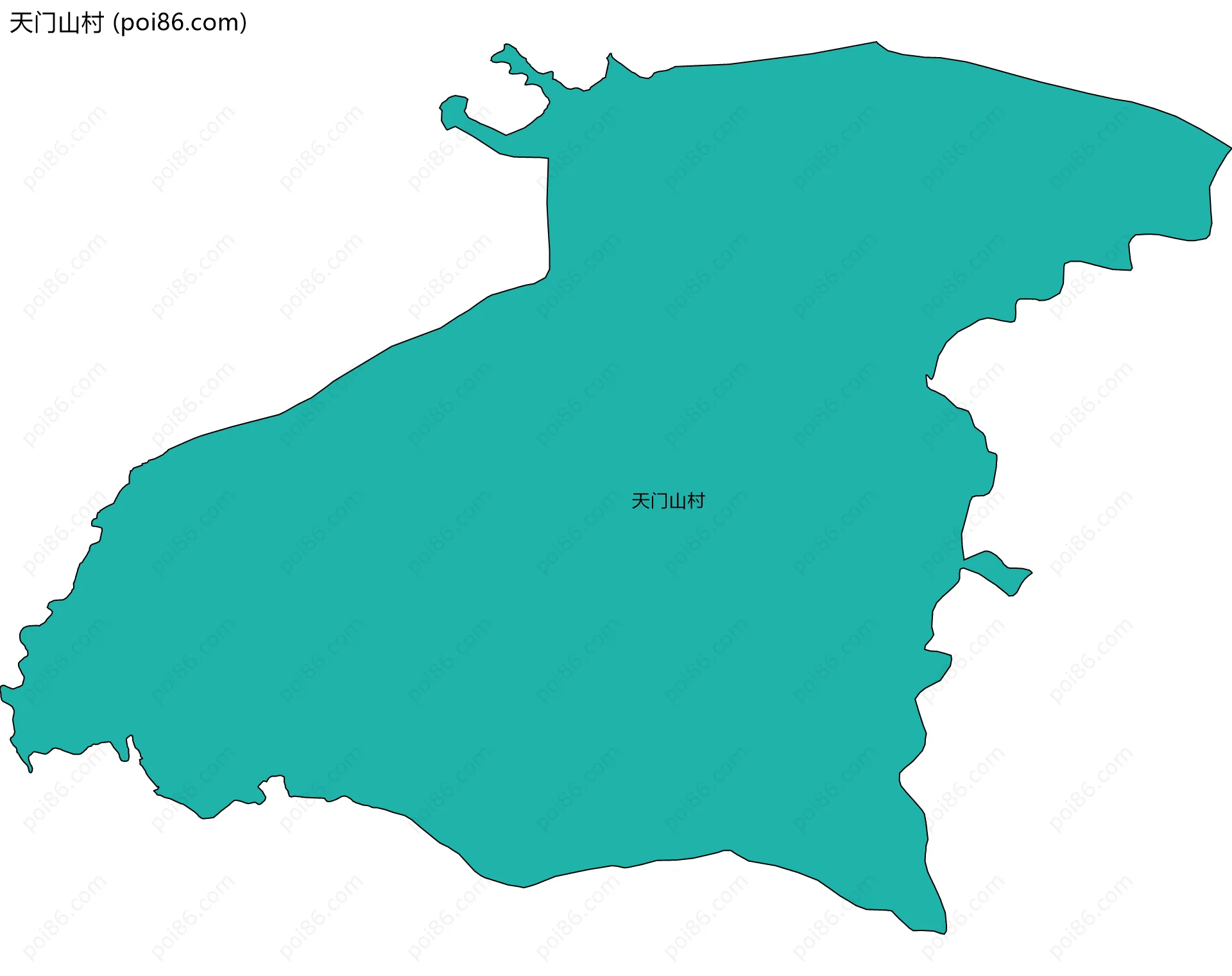 天门山村边界地图