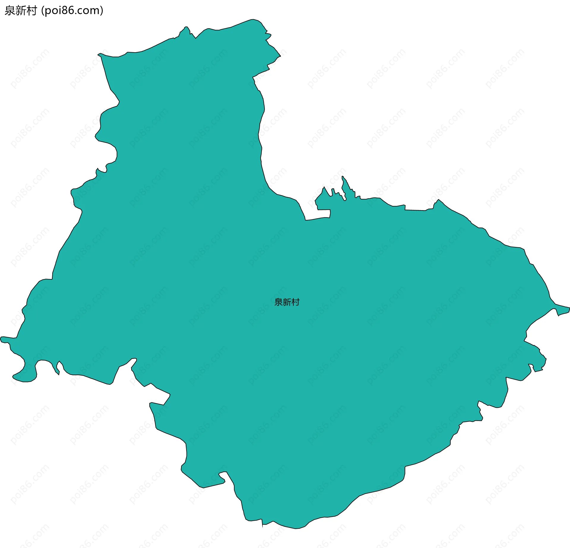 泉新村边界地图