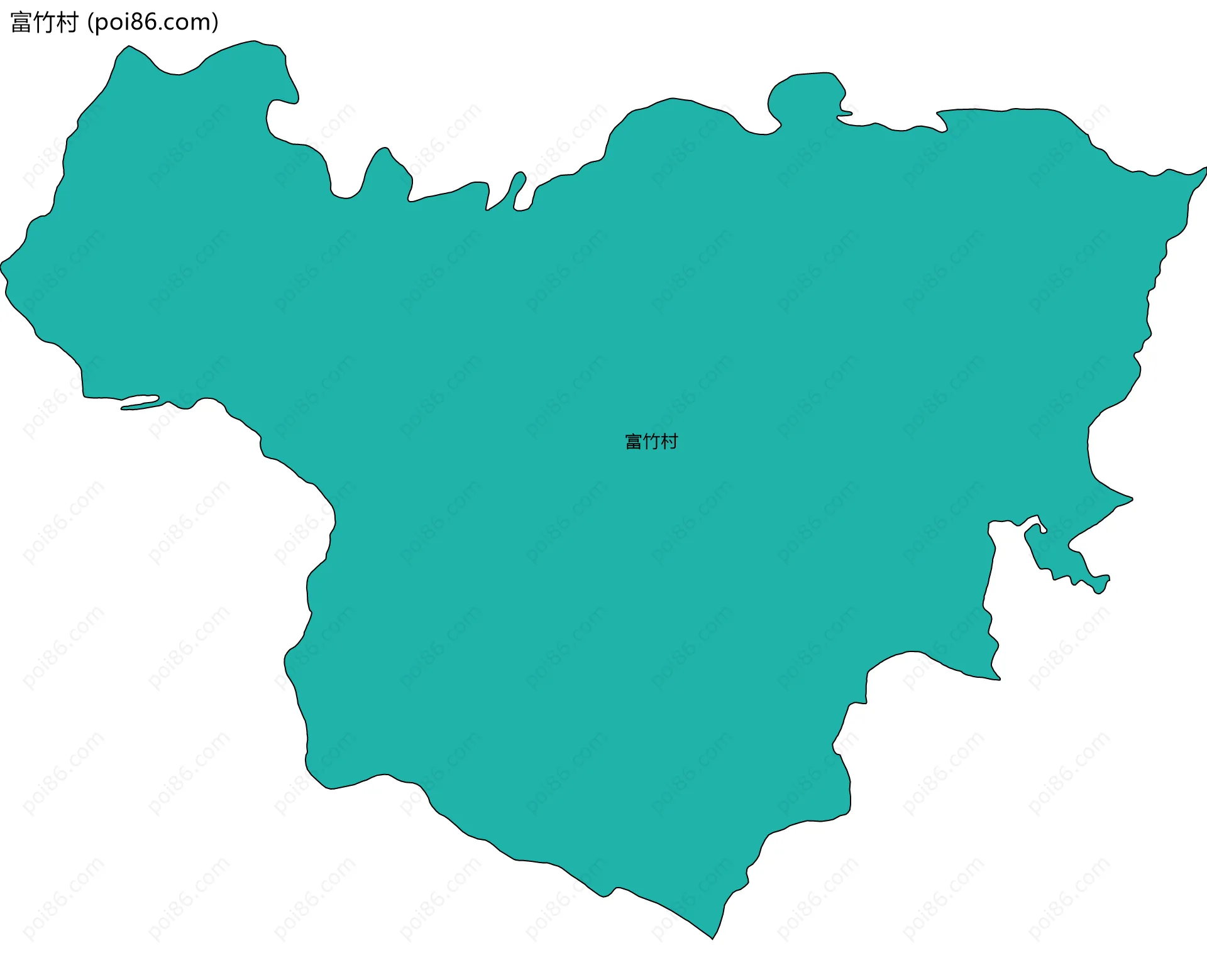 富竹村边界地图