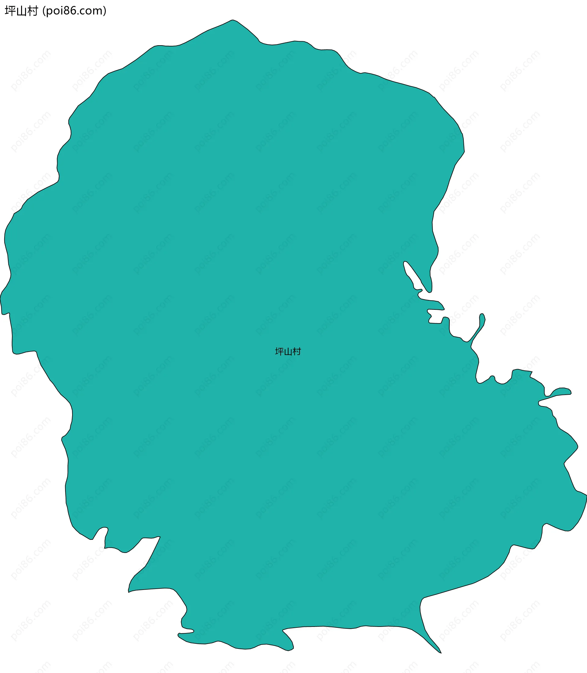 坪山村边界地图