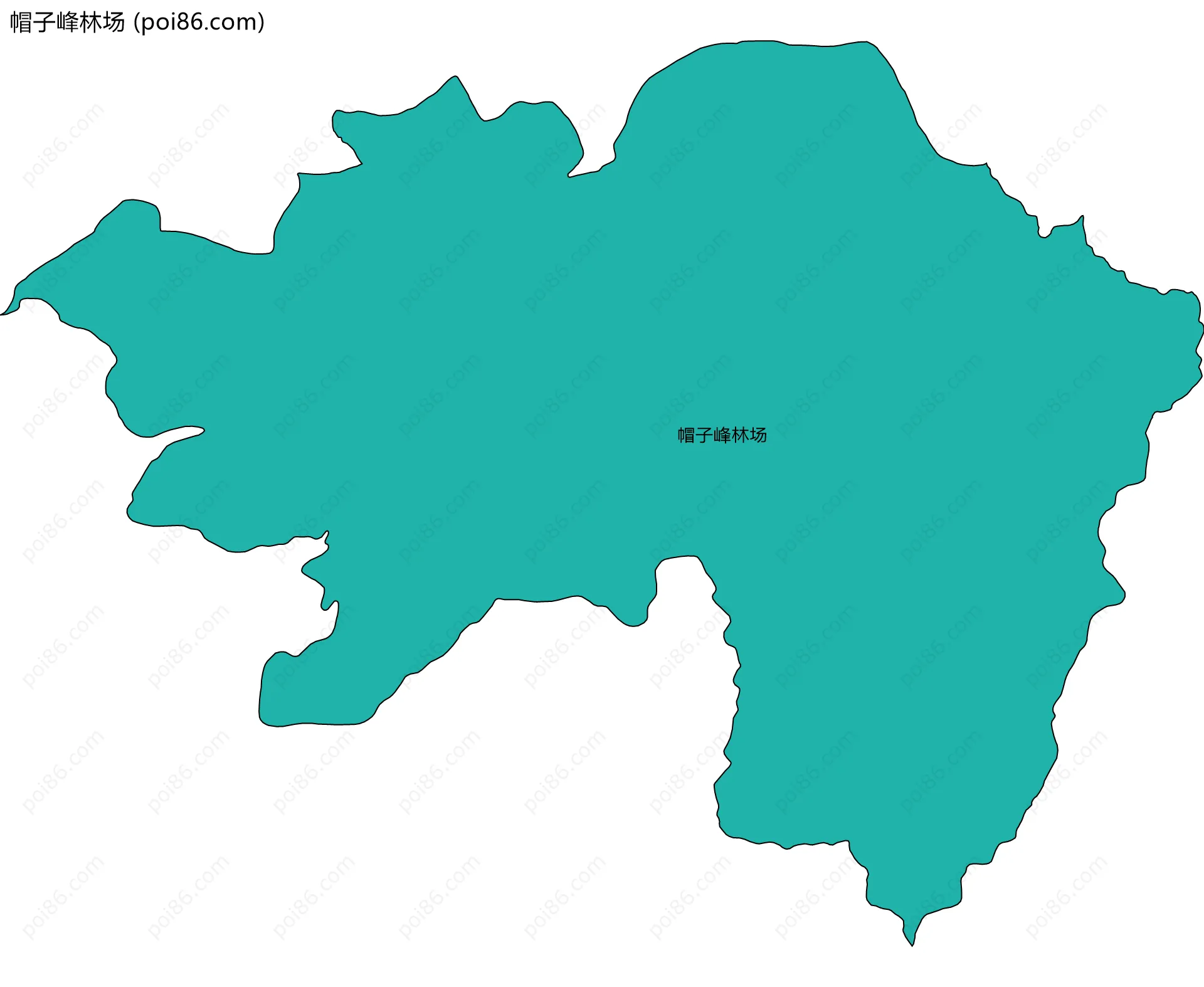 帽子峰林场边界地图