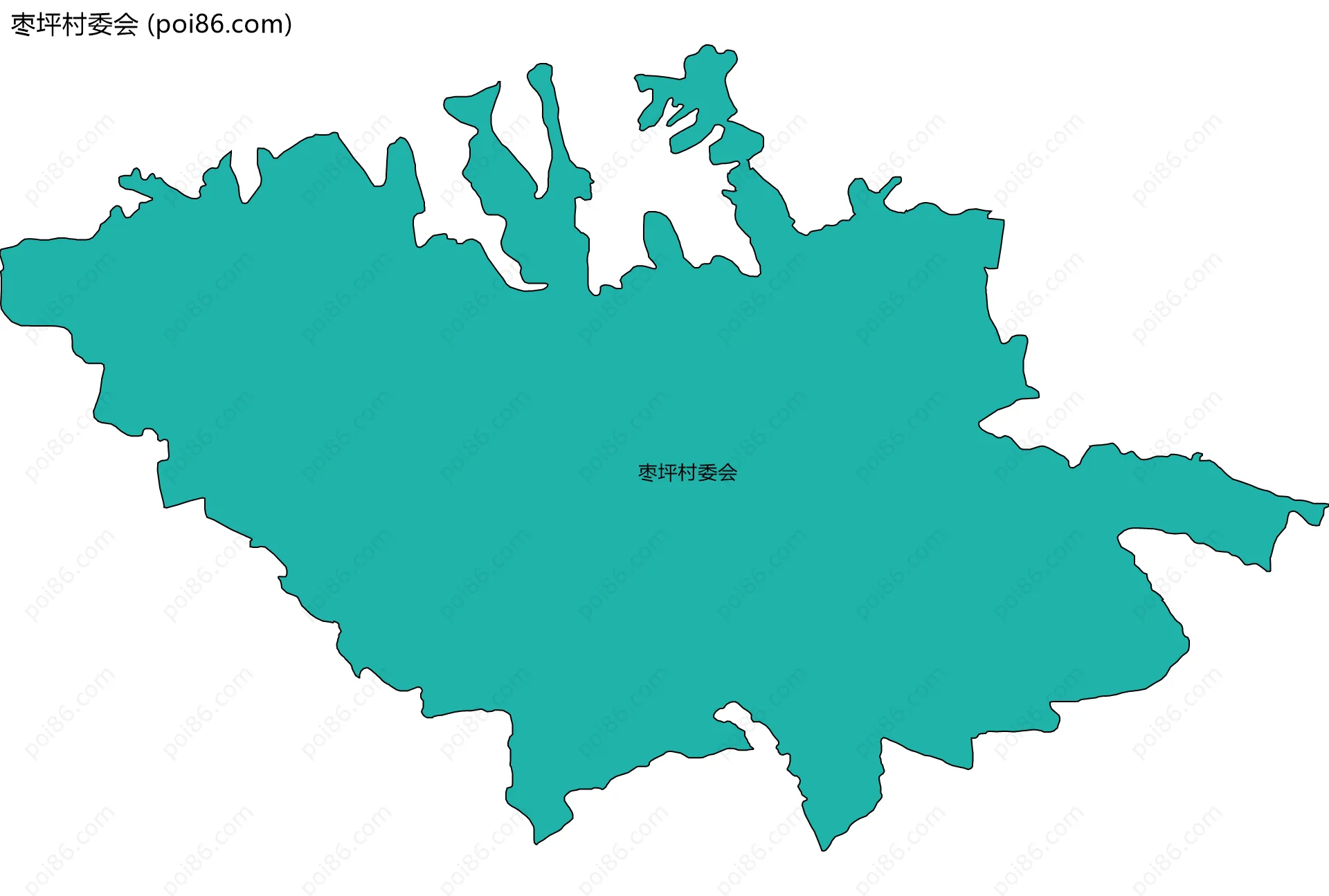 枣坪村委会边界地图