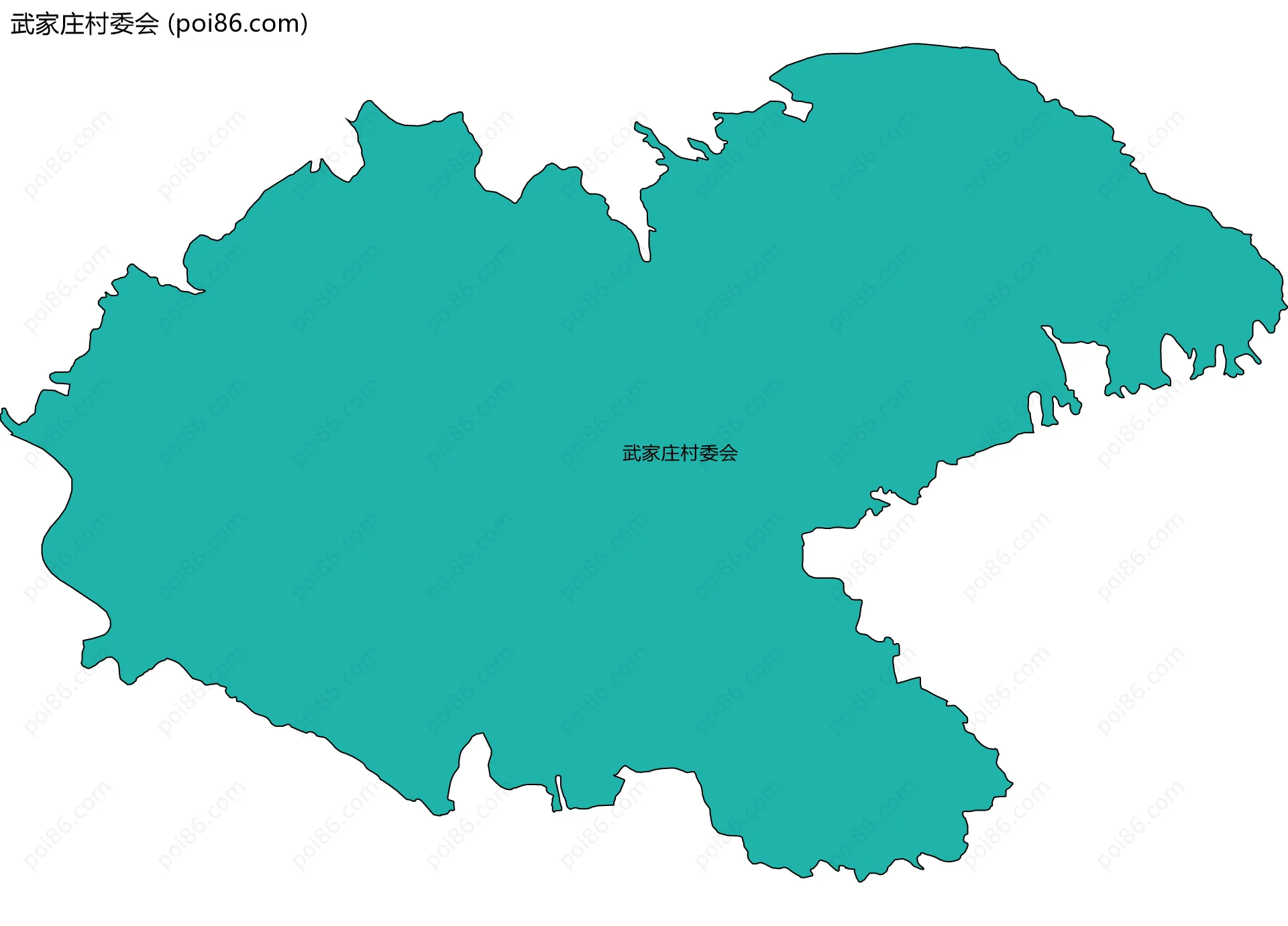武家庄村委会边界地图