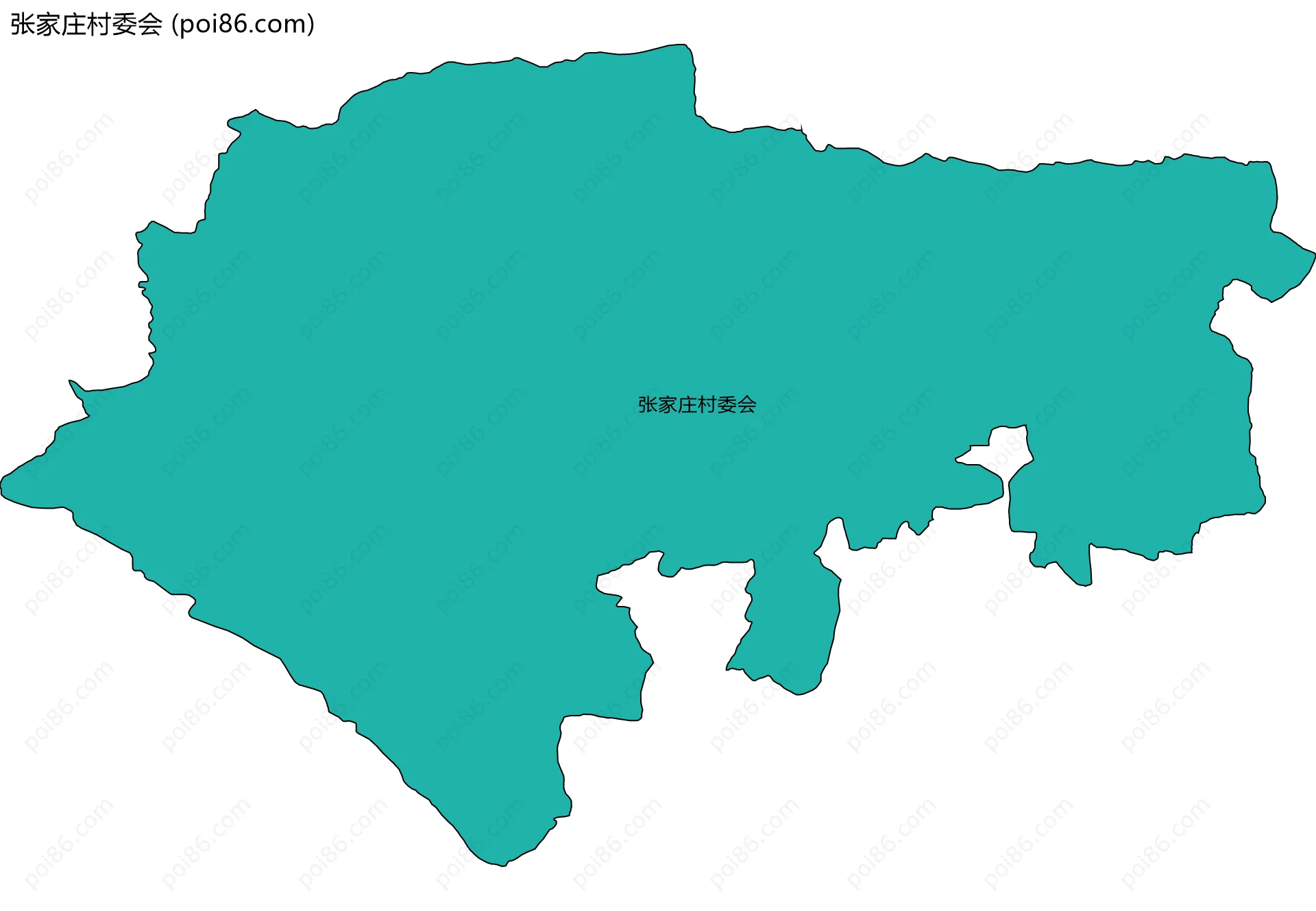 张家庄村委会边界地图
