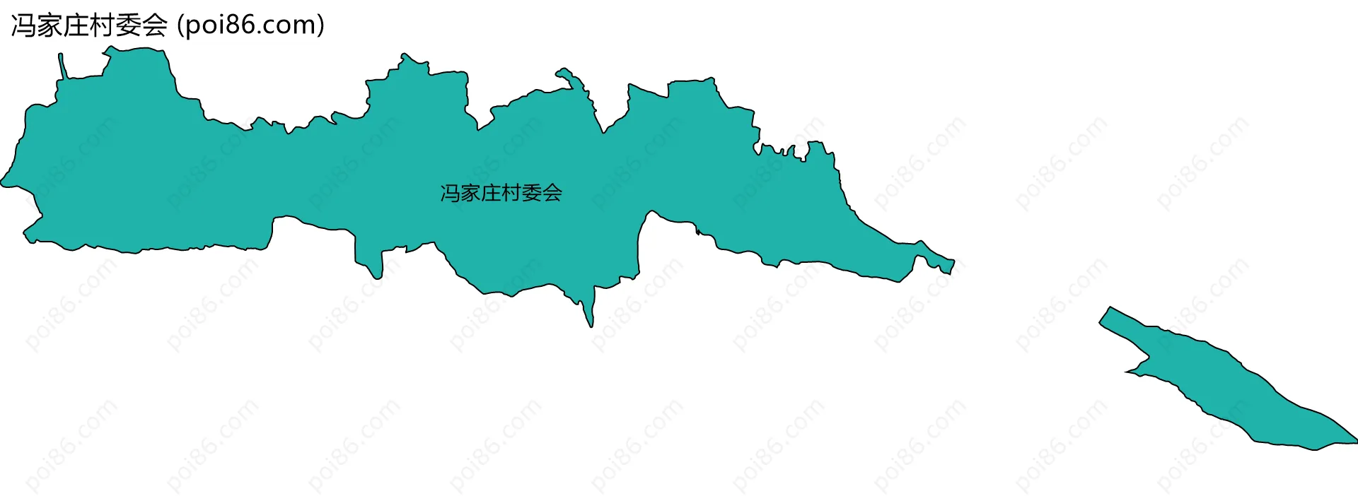 冯家庄村委会边界地图