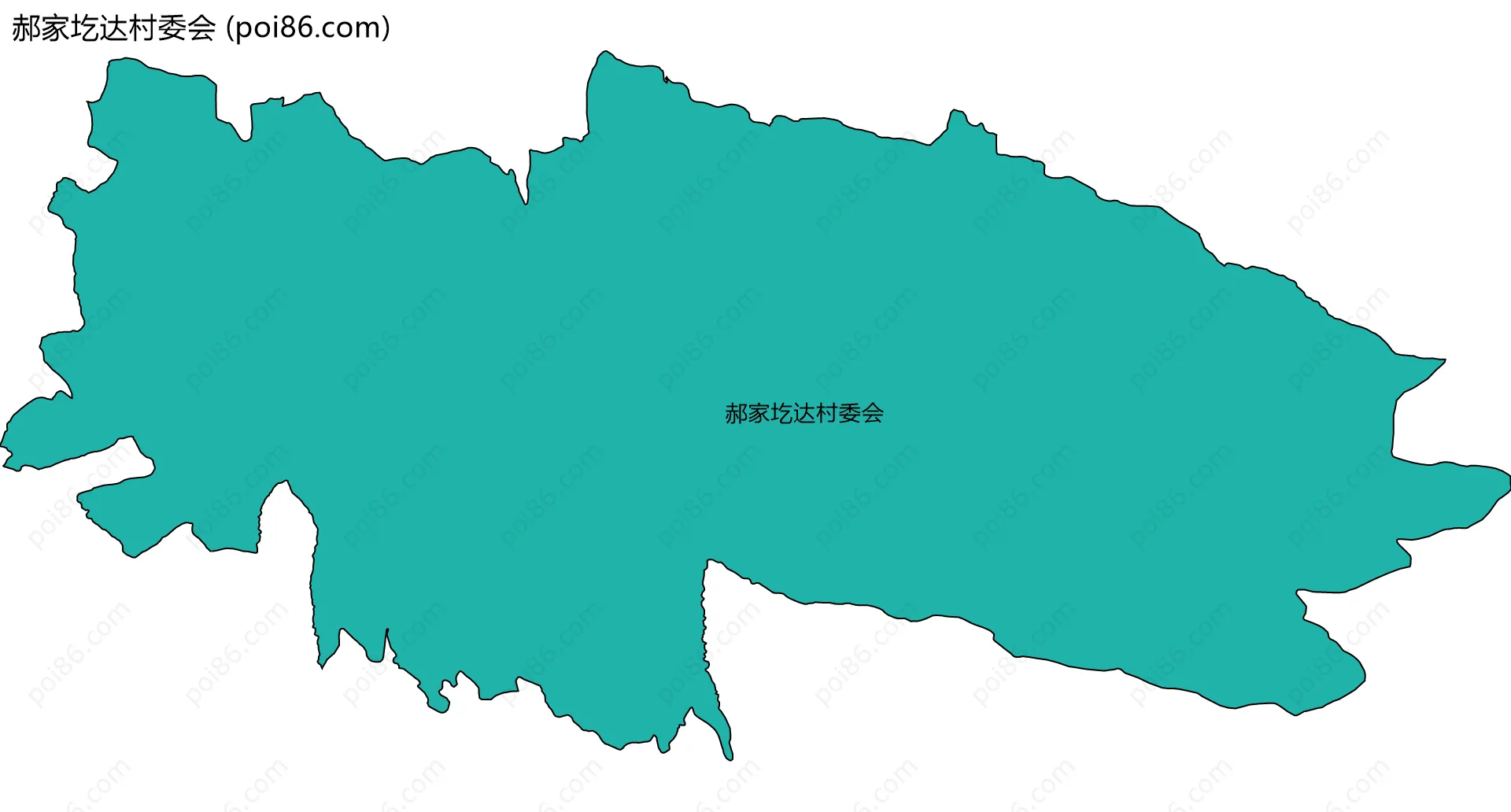 郝家圪达村委会边界地图