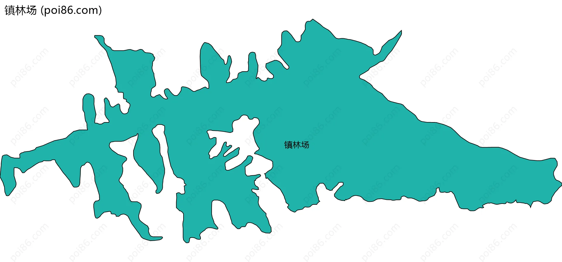 镇林场边界地图